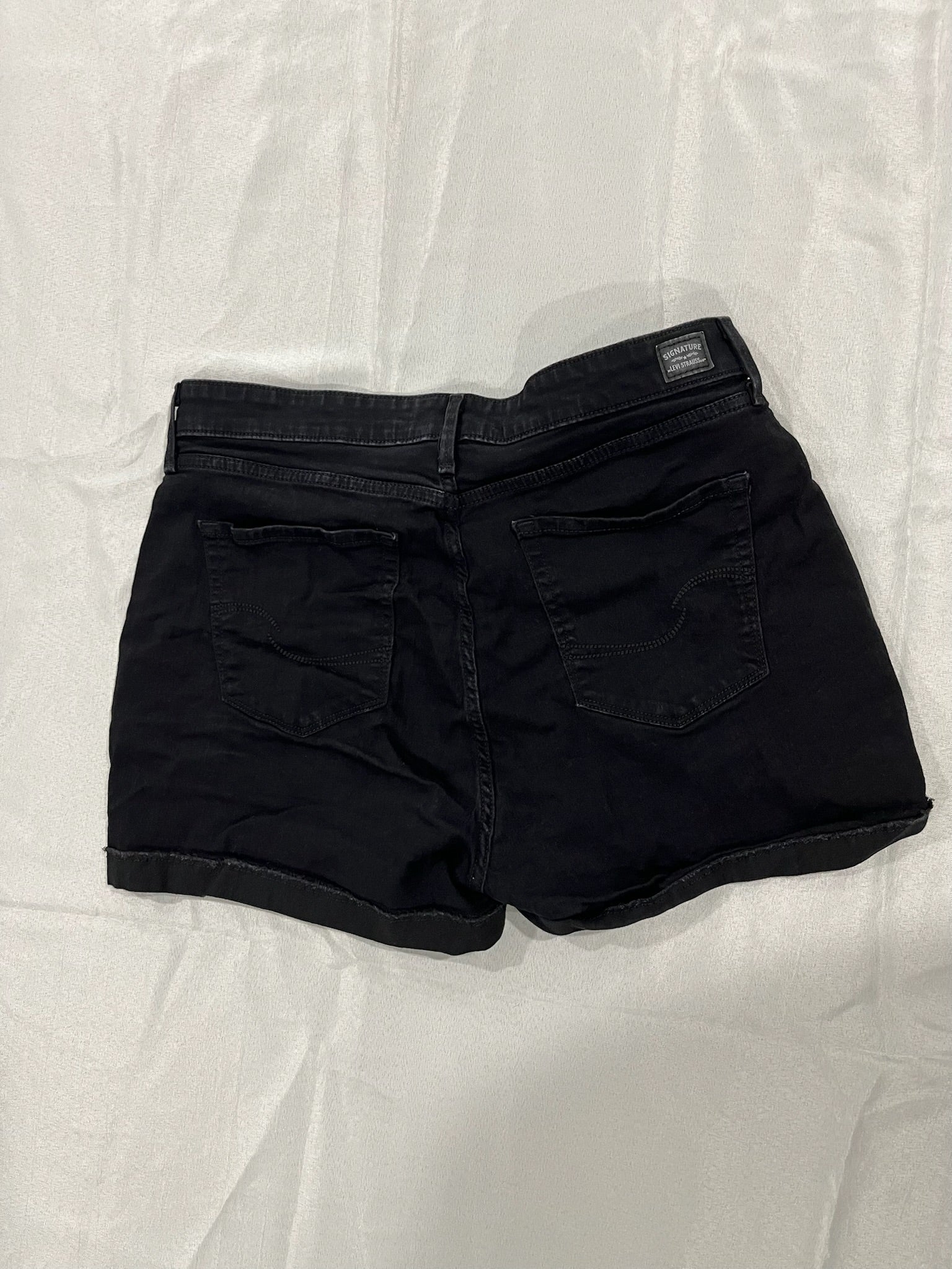 Women’s Black Jean Shorts image 1