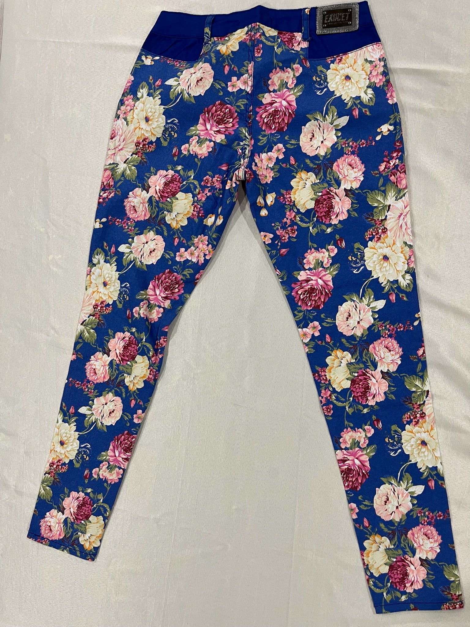 Women’s Blue Floral Pants image 2