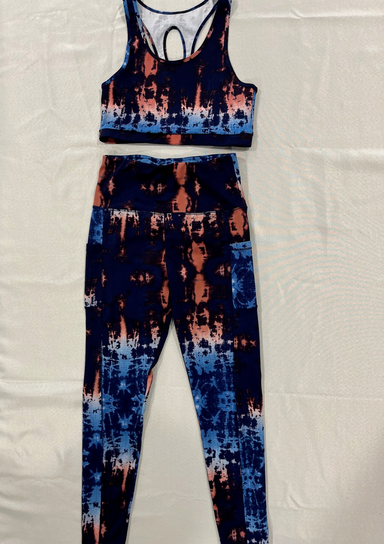 Women’s Blue/Purple Tie Dye Athletic Set image 0