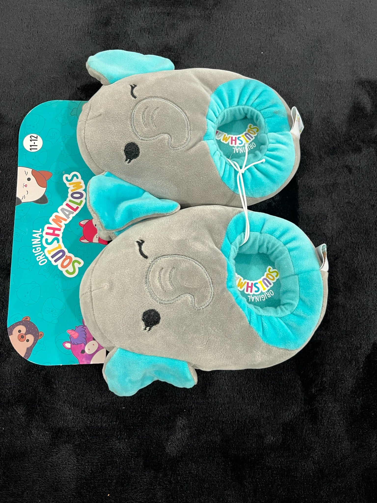 Childrens Squishmallow Elephant Slippers image 3