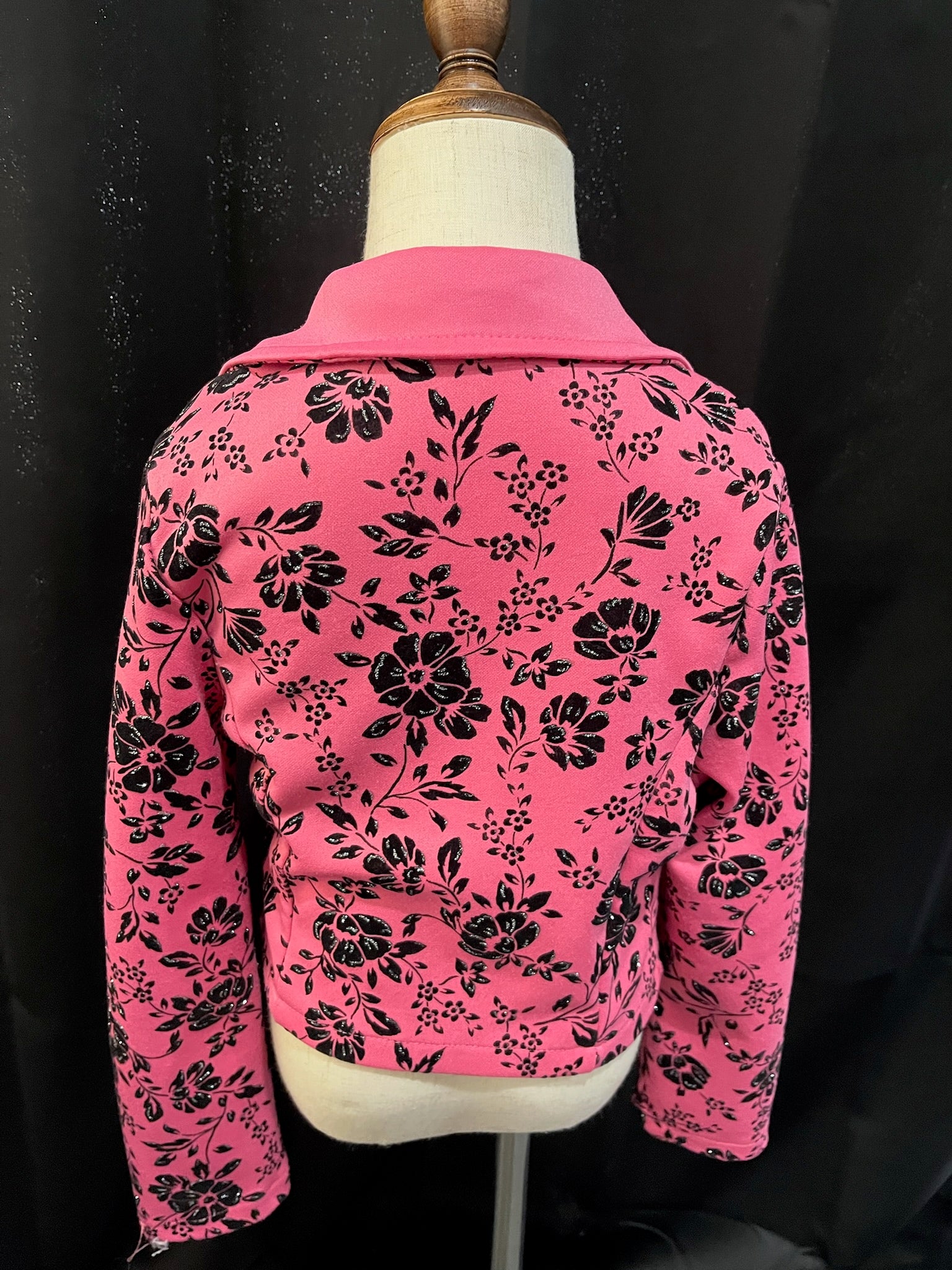 Girls Pink Floral Jacket