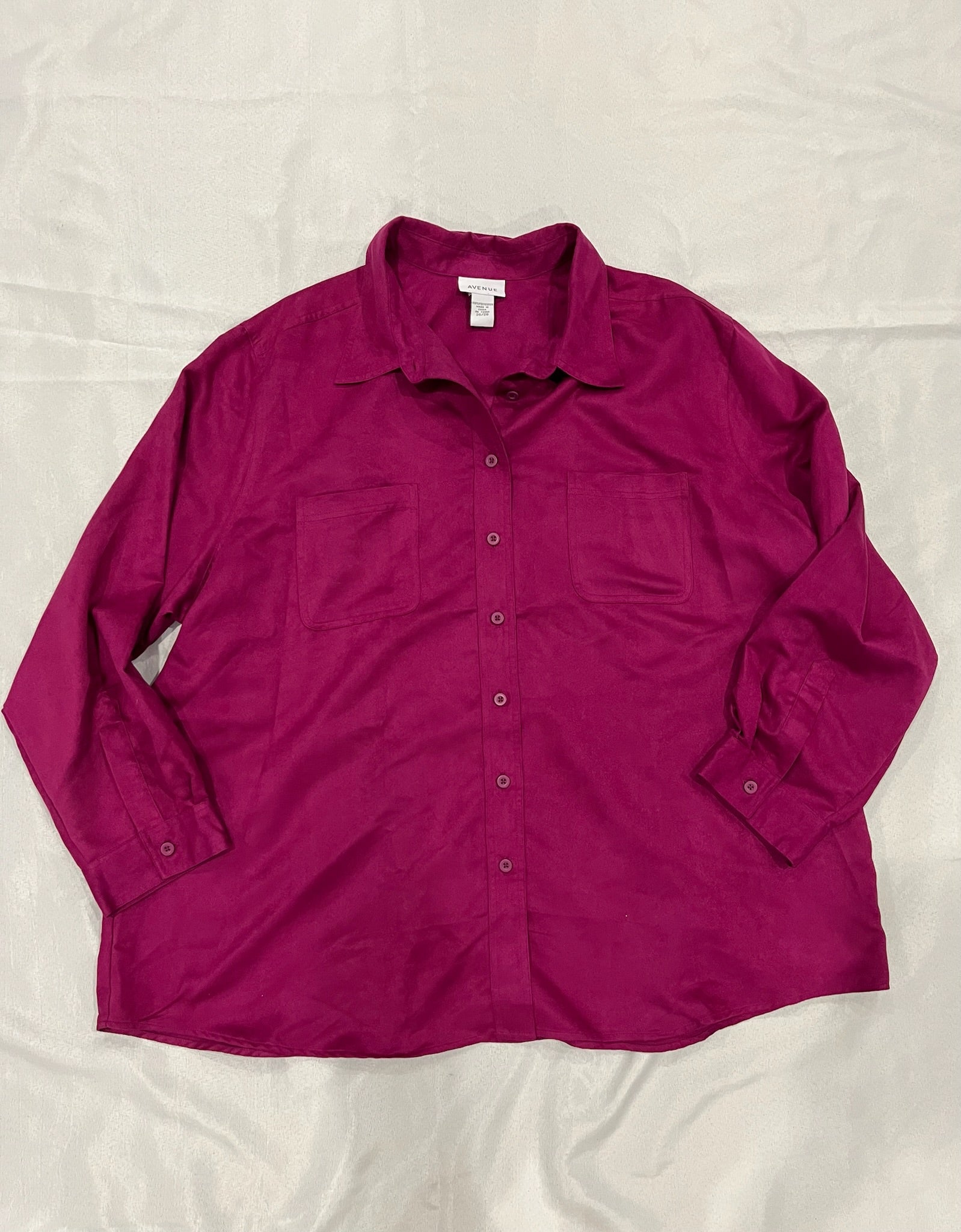 Women’s Pink Button Up Long Sleeve Shirt image 0
