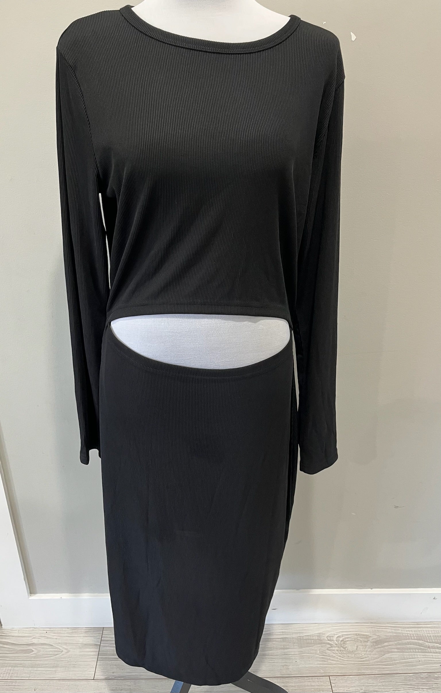 Women’s Black Dress With Bare Midriff image 0