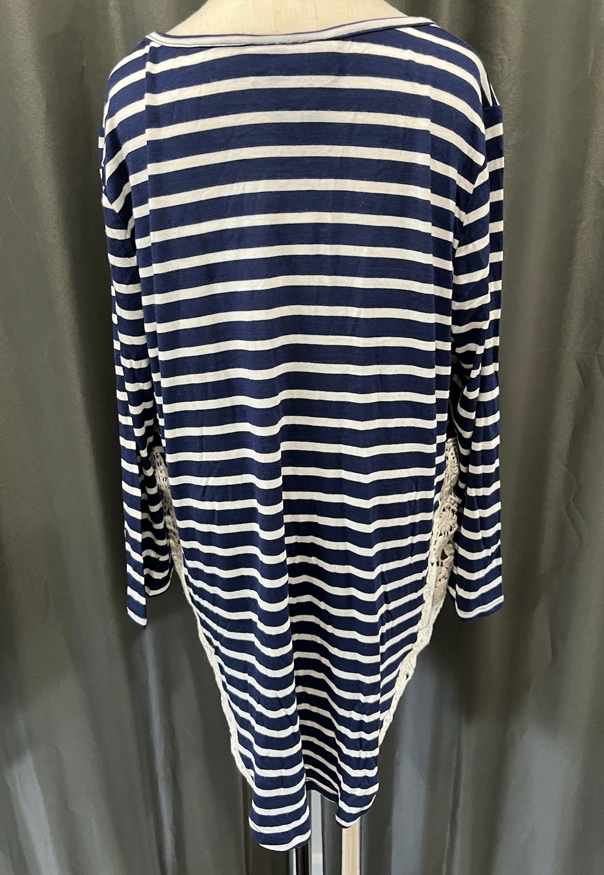Girls Blue Striped Long Sleeve image 2