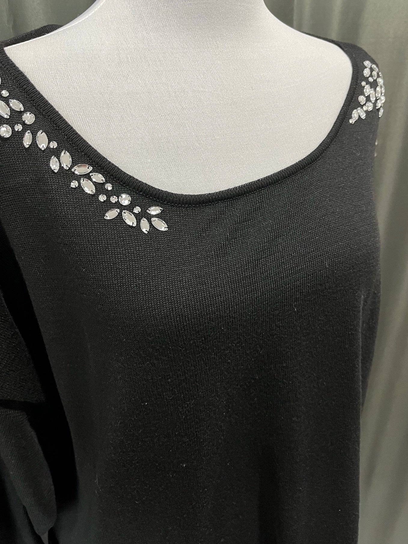 Black Shirt With Rhinestones image 3