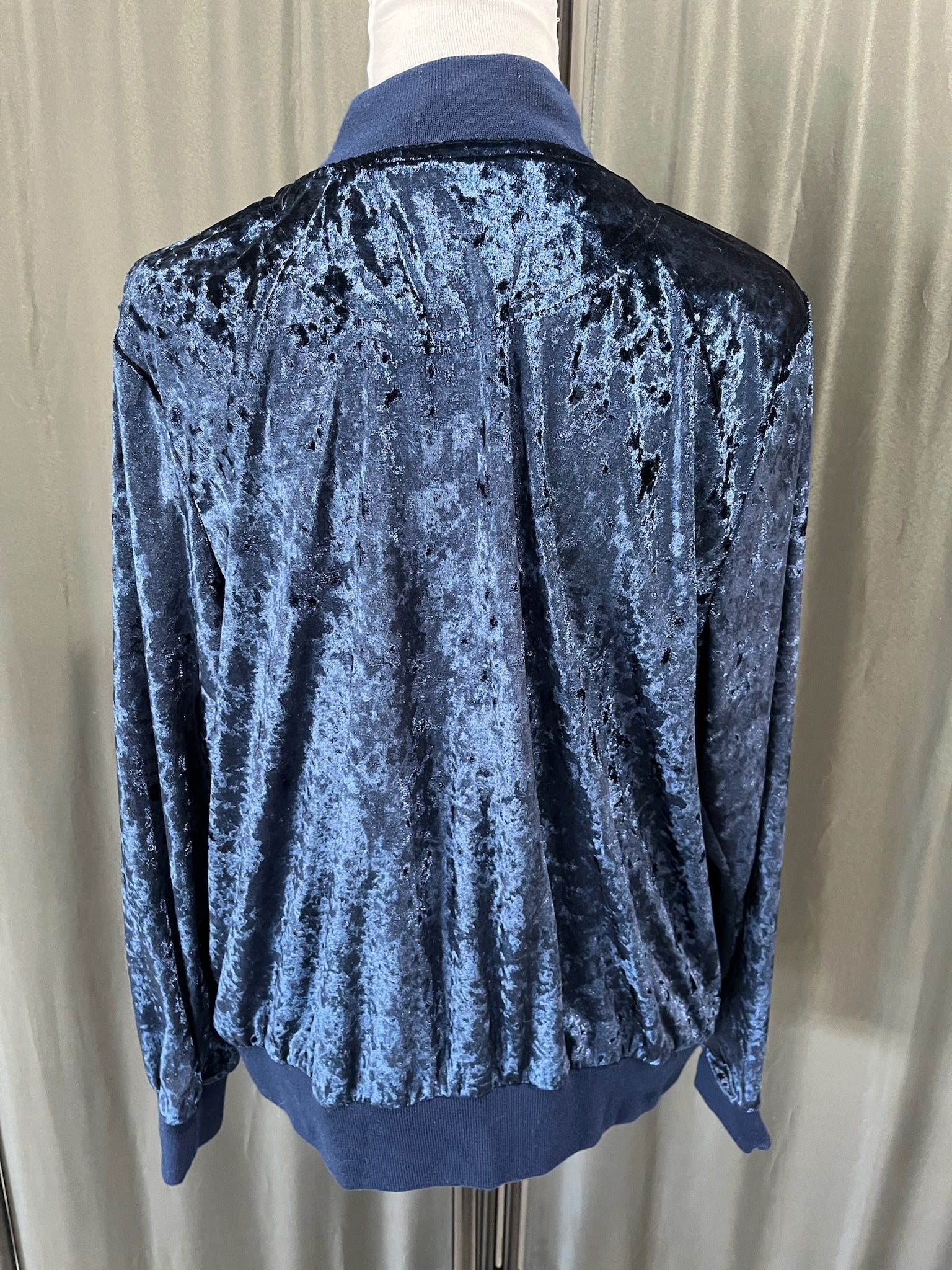Blue Zip Up Sweater image 3