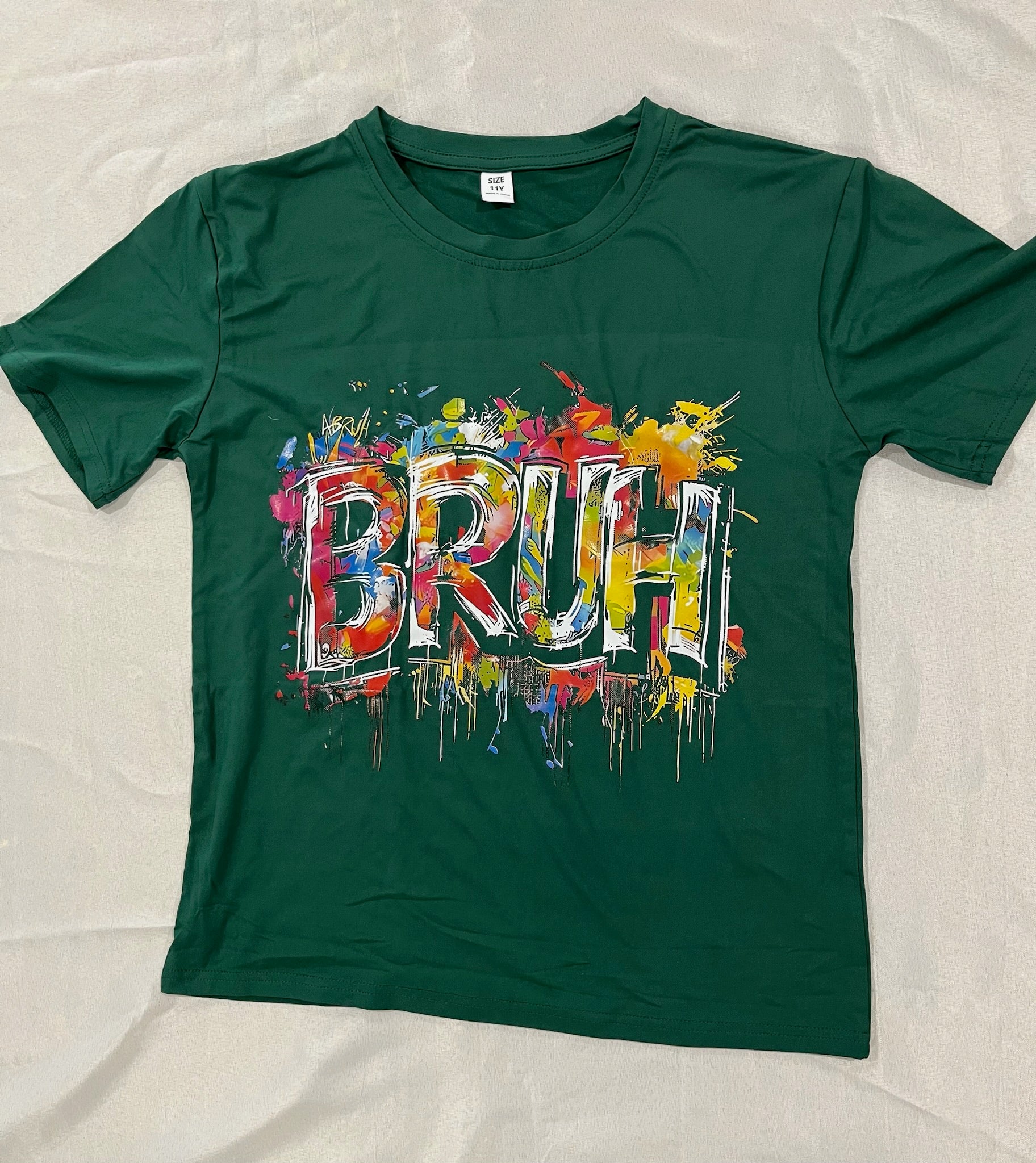 Boys Bruh Green Shirt image 0