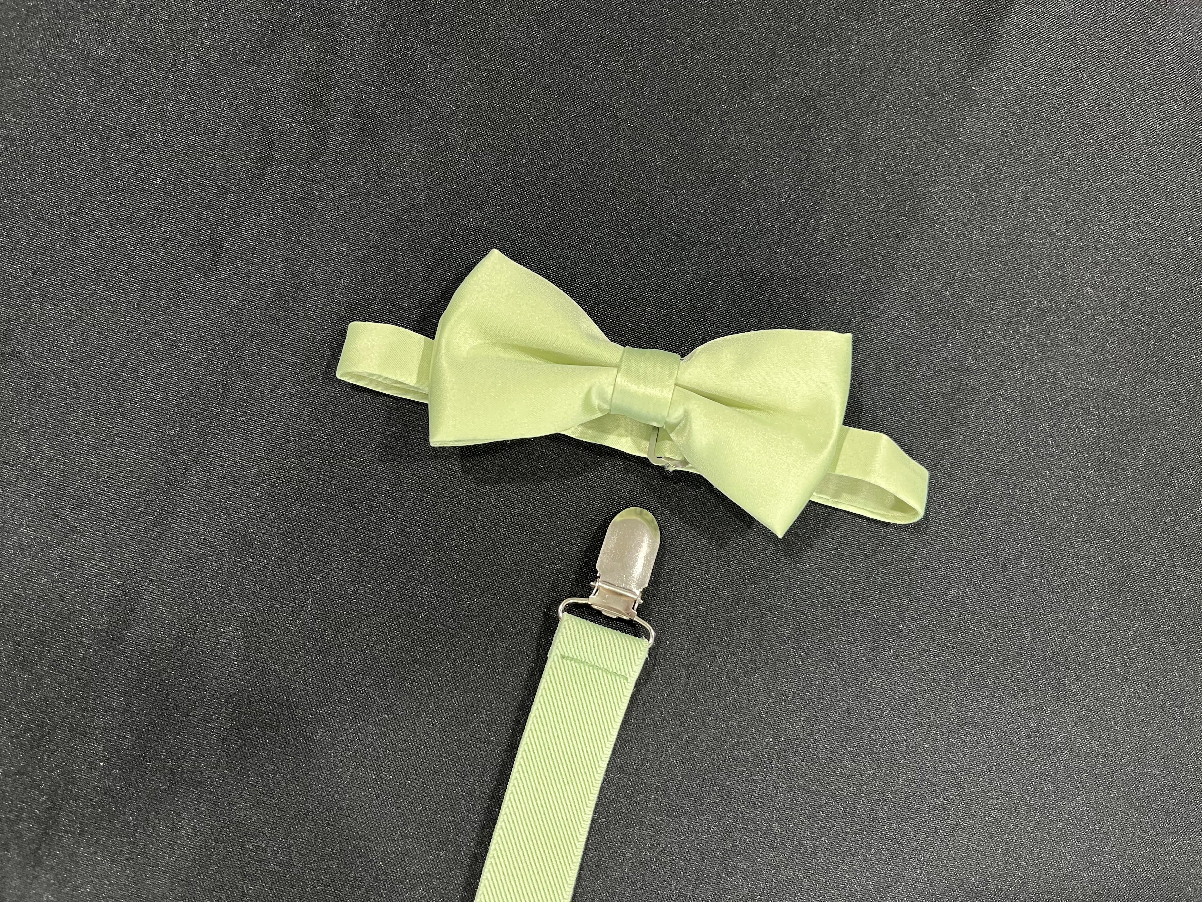 Green Suspenders and Bow tie Set image 1