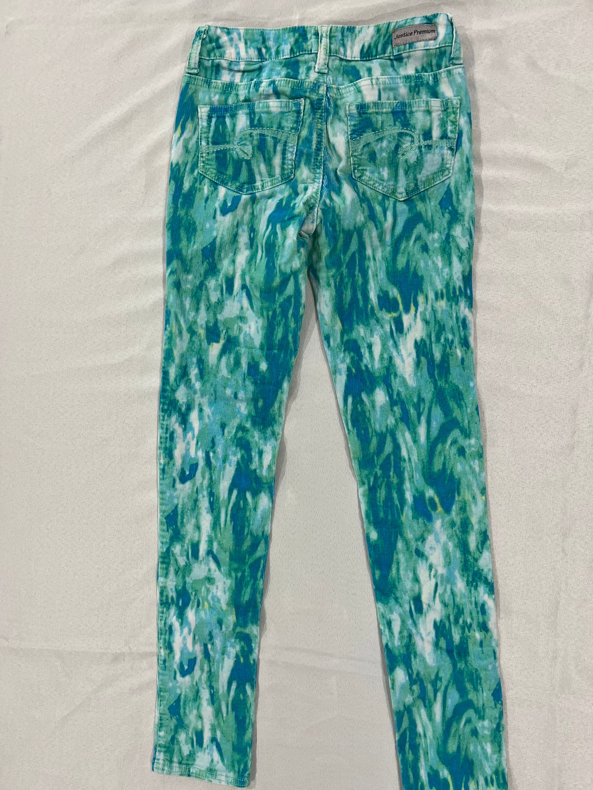 Girls Blue Tie Dye Corduroy Pants  image 2