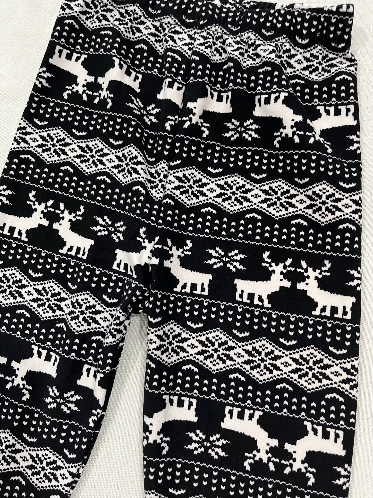 Girls Black Christmas Leggings image 1