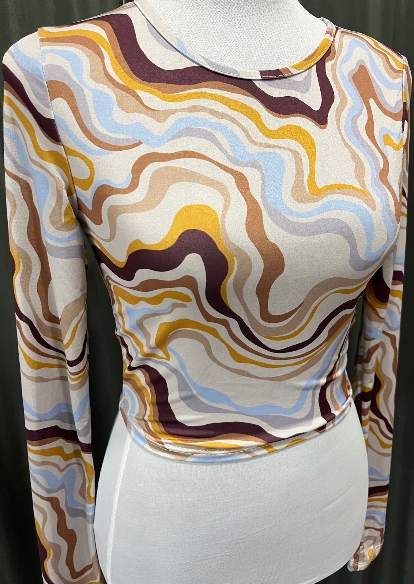 Women’s Long Sleeve Crop Top image 1