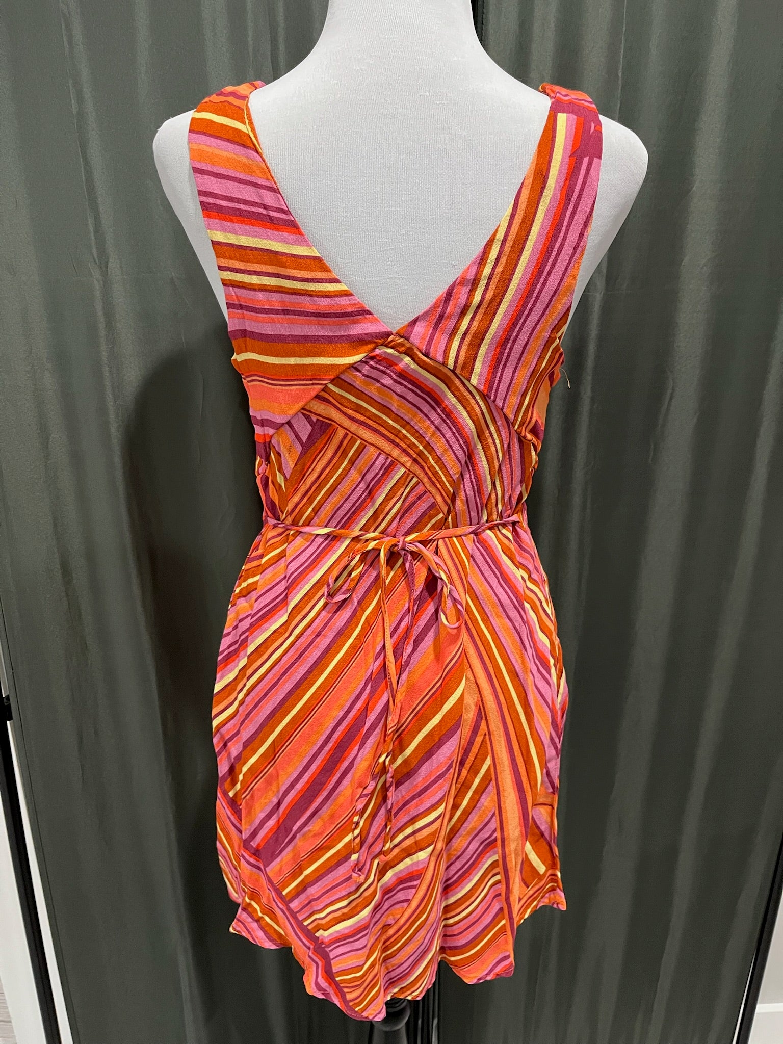 Women’s Orange Striped Dress image 2