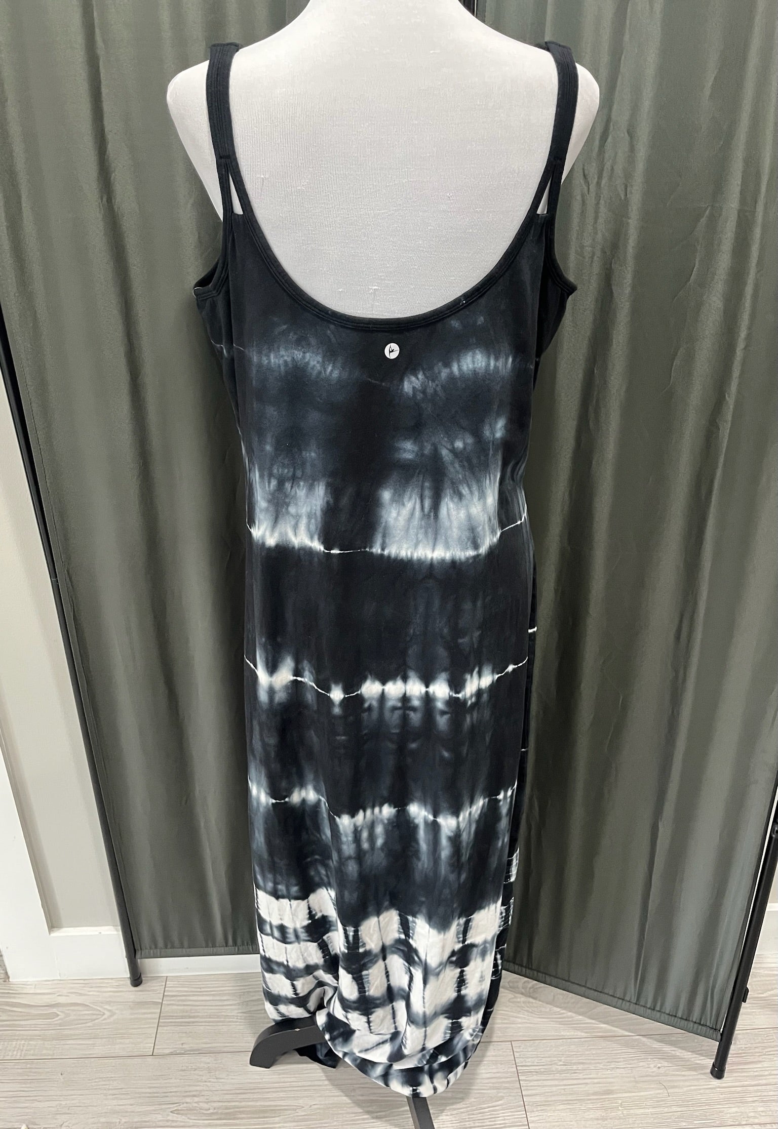 Women’s Black Tie Dye Dress With Attached Bra image 3