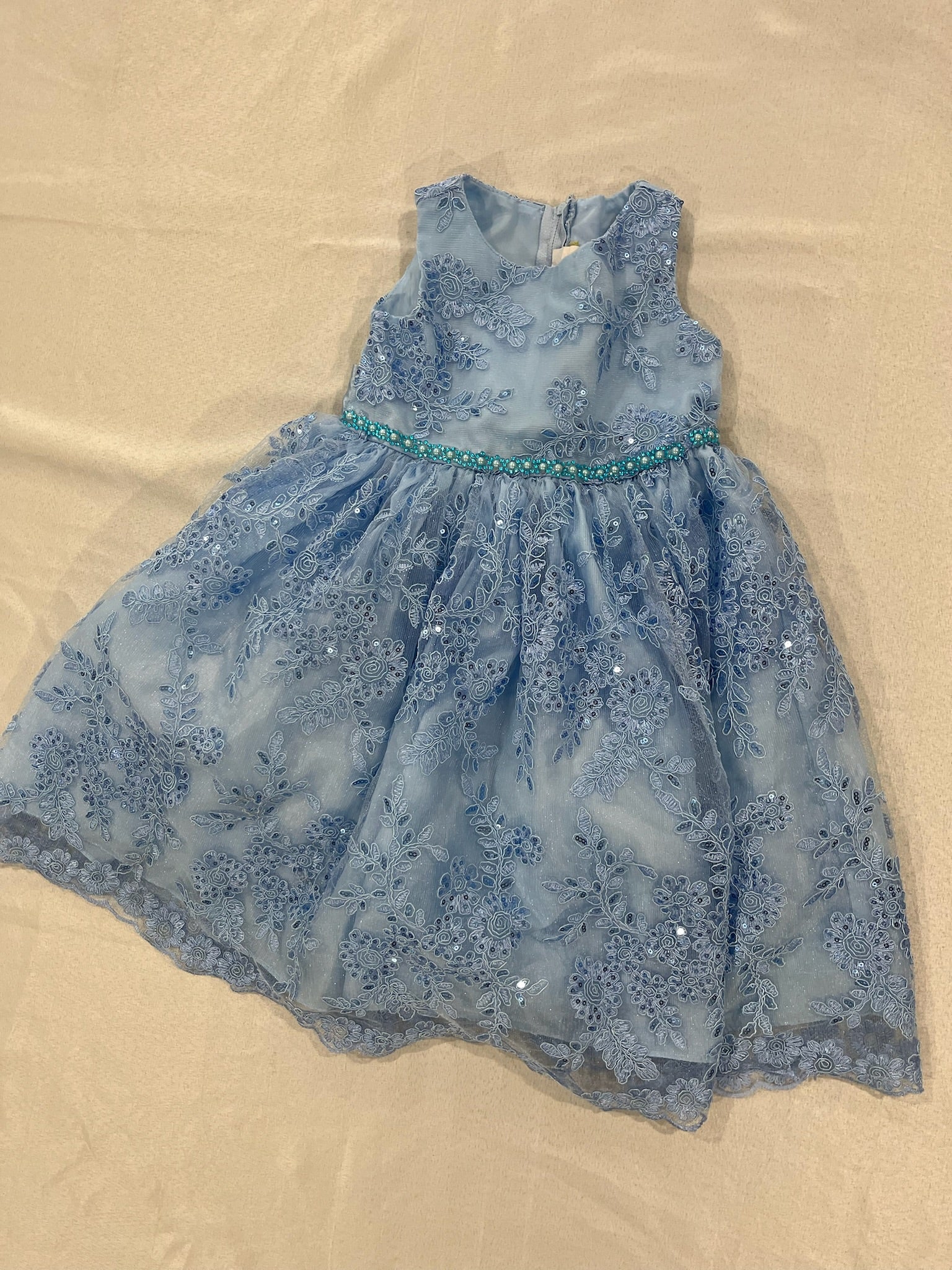 Girls Blue Sparkly Dress image 0