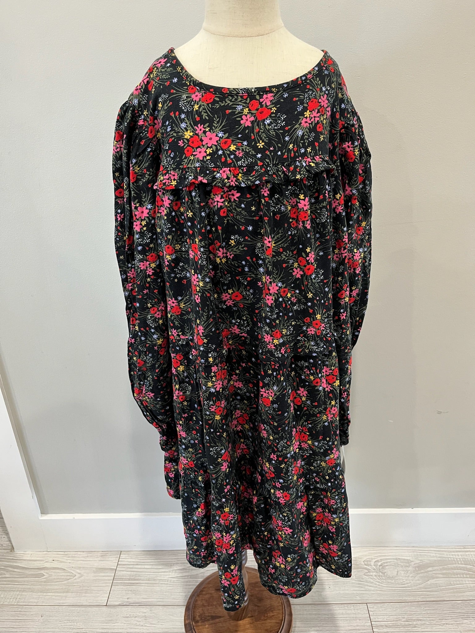 Girls Floral Long Sleeve Dress image 0