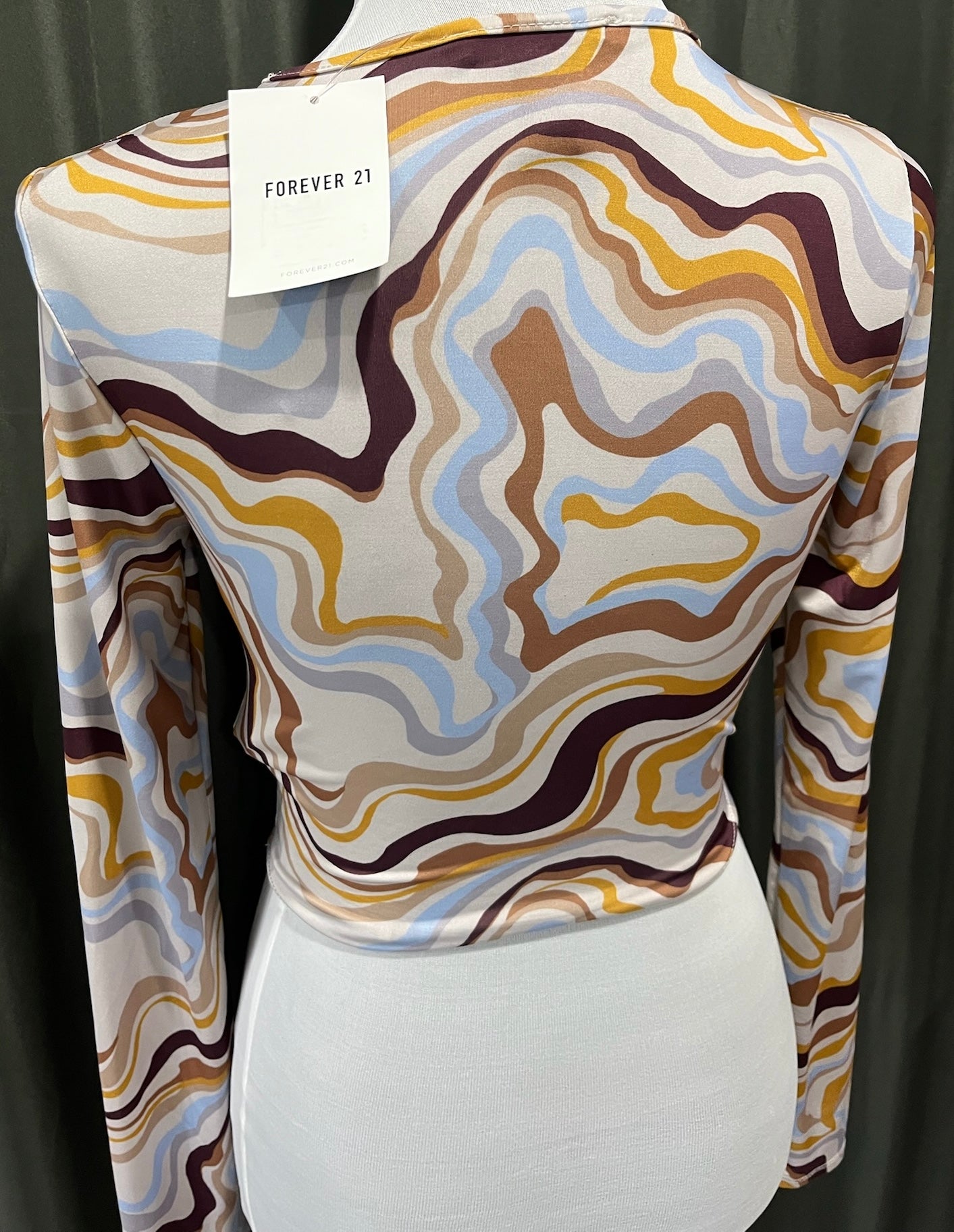 Women’s Long Sleeve Crop Top image 2