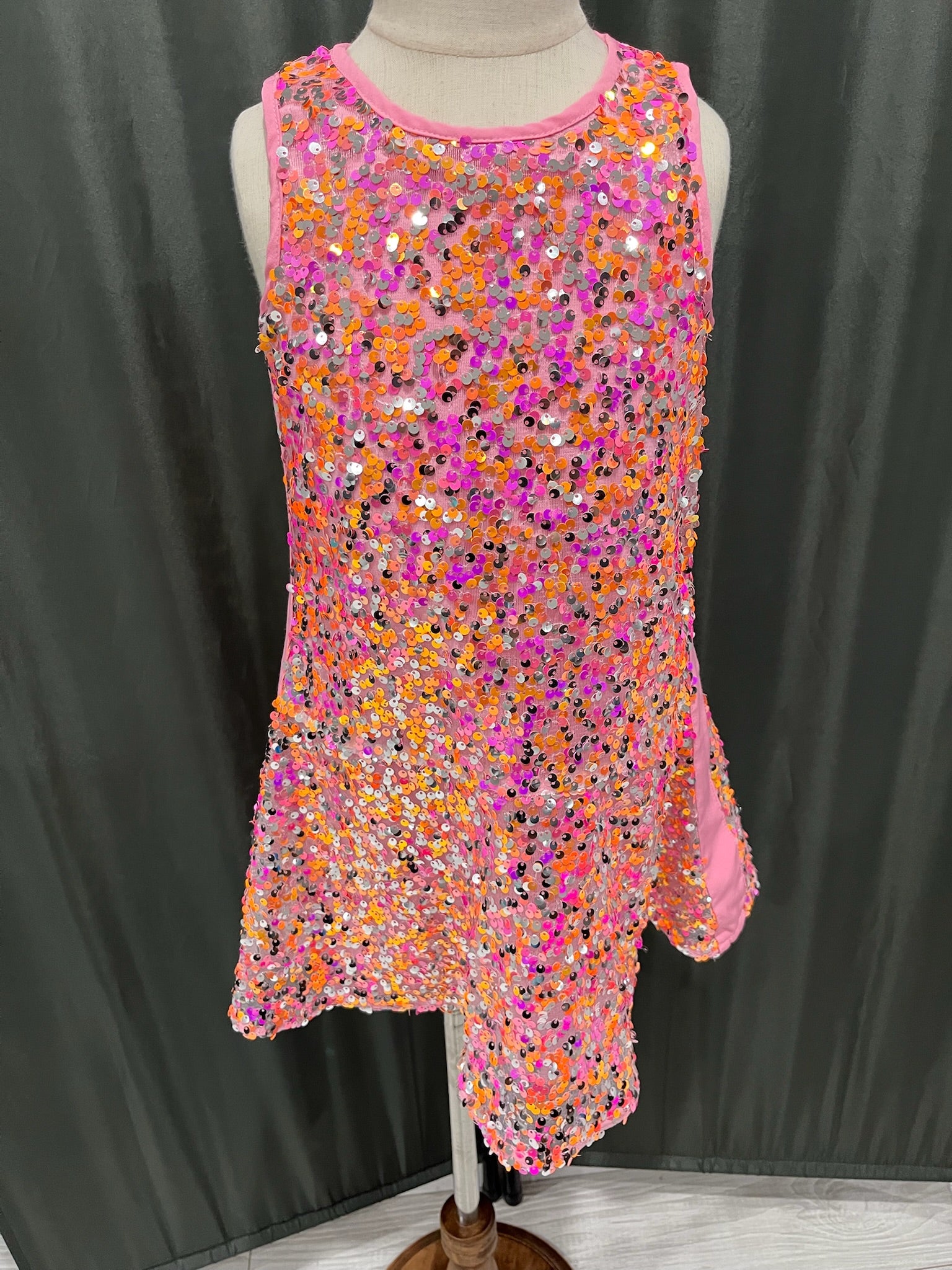 Girls Pink Sequin Dress image 1