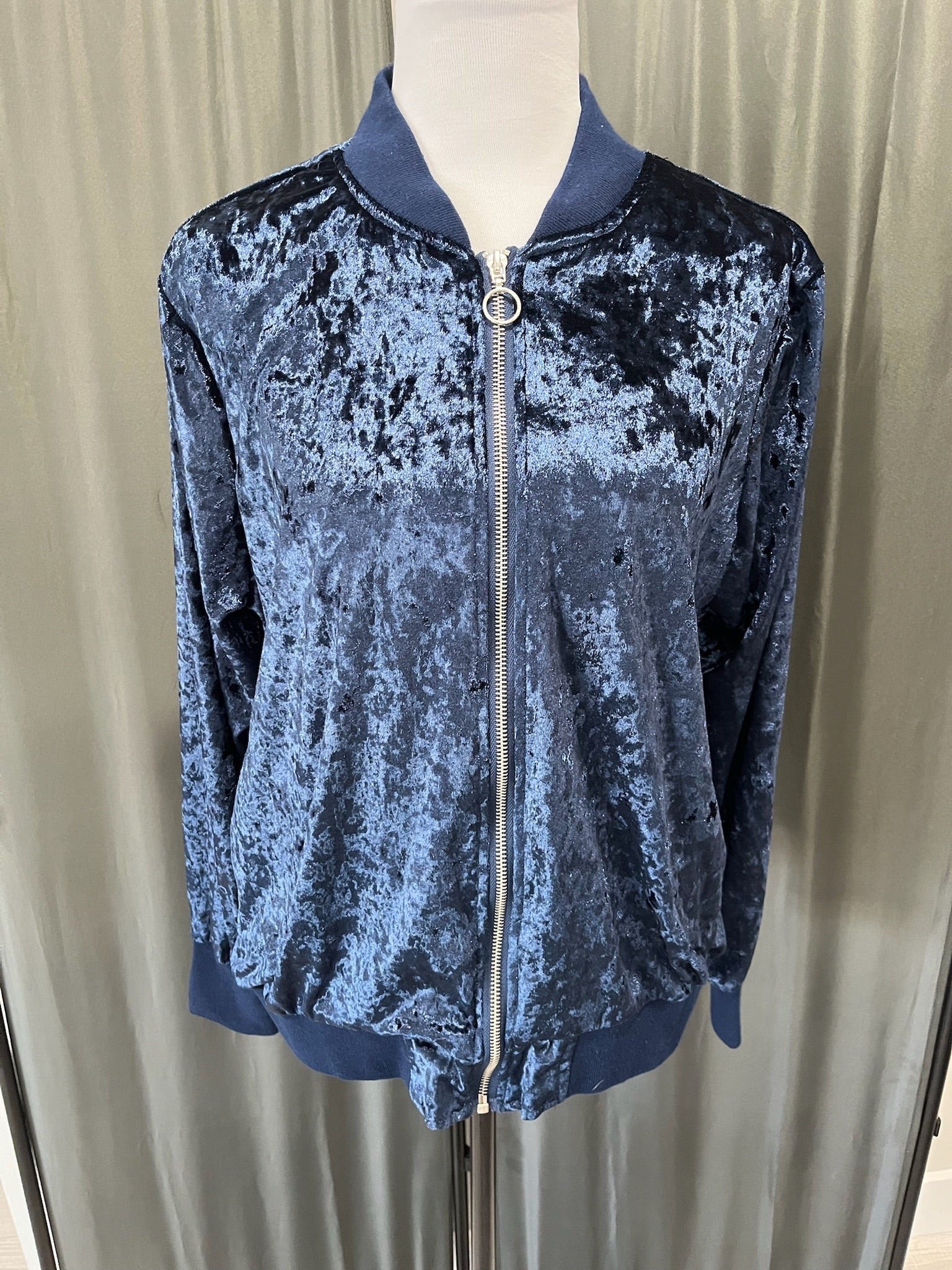 Blue Zip Up Sweater image 0