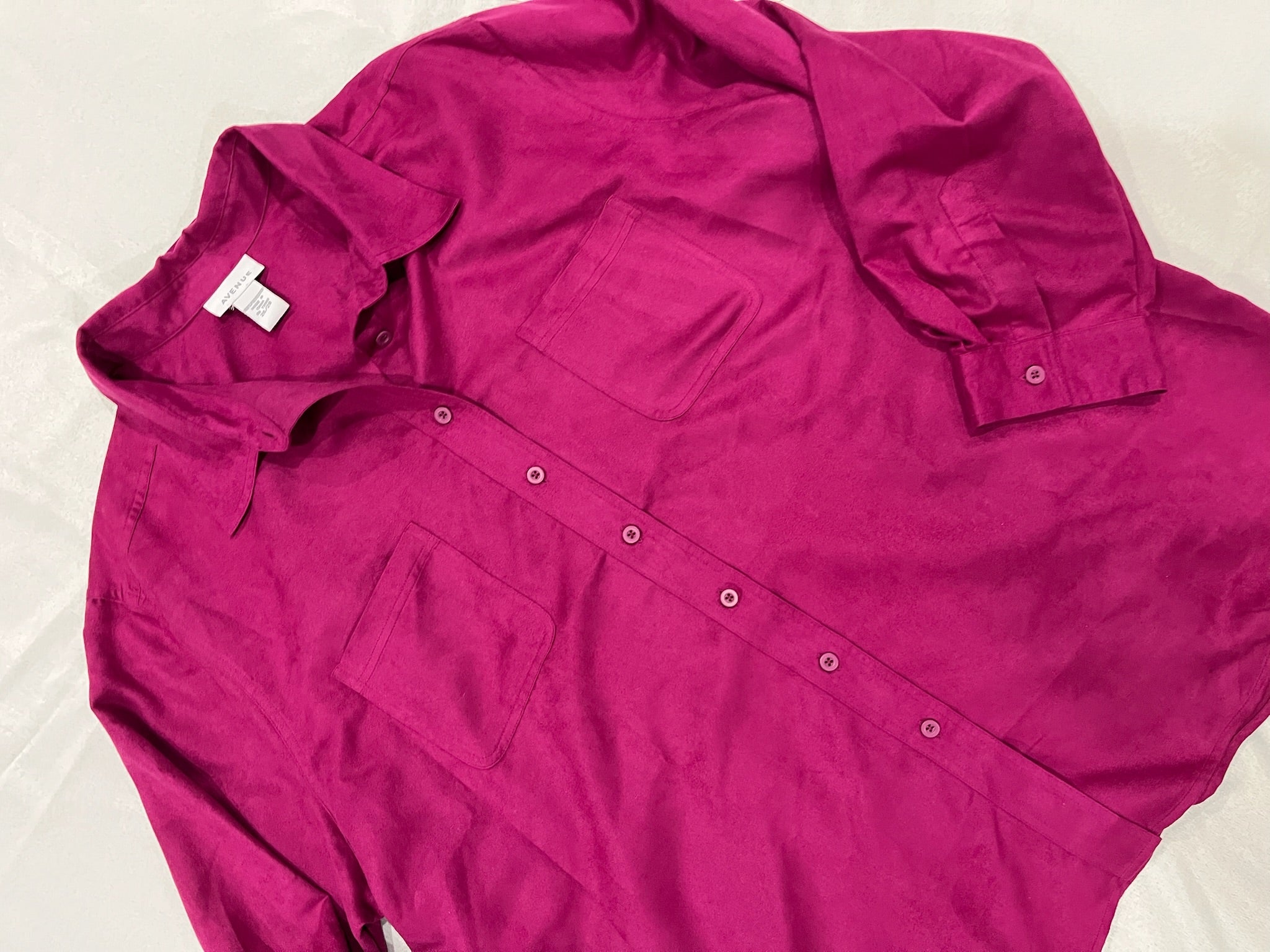 Women’s Pink Button Up Long Sleeve Shirt image 1