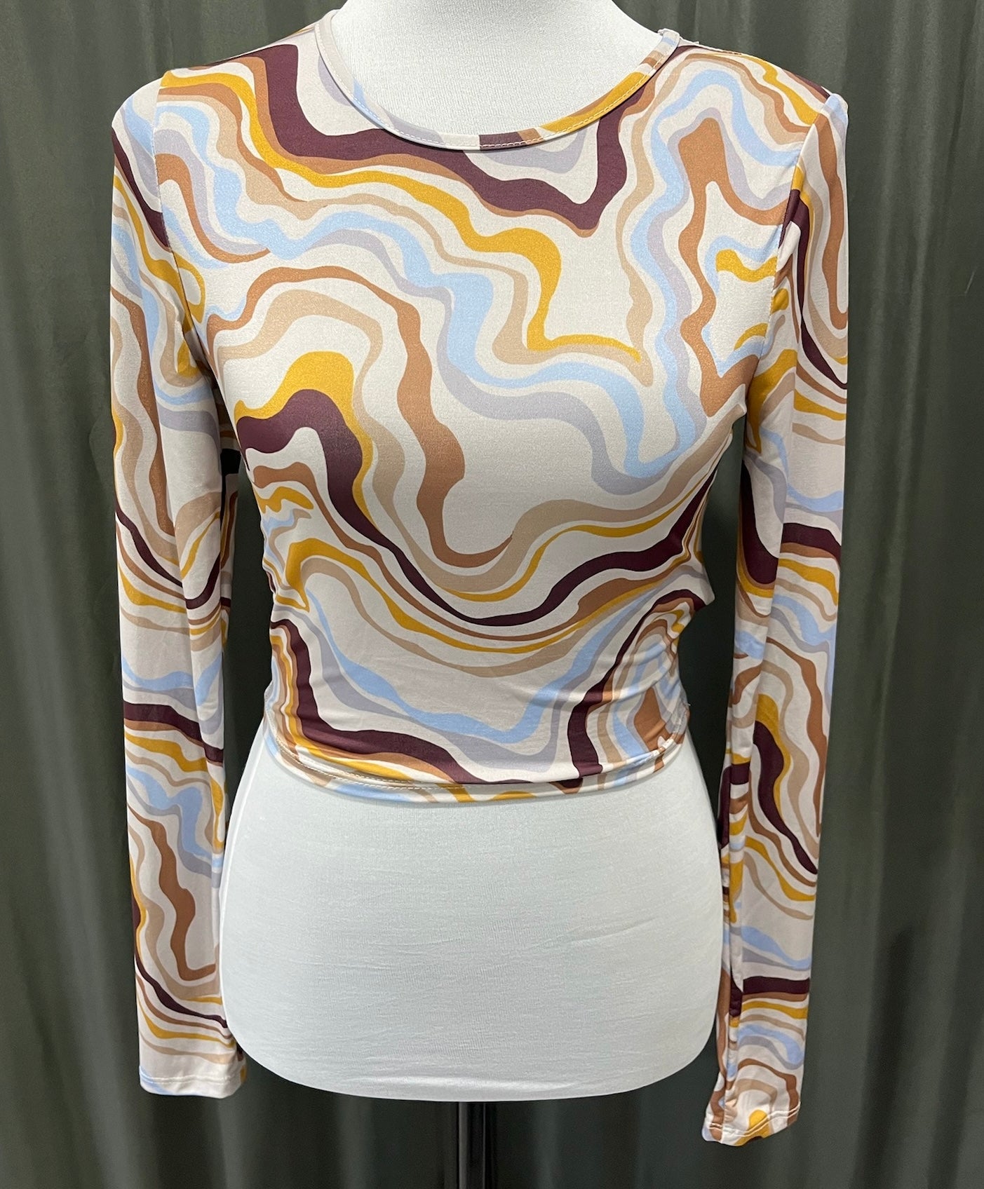 Women’s Long Sleeve Crop Top image 0