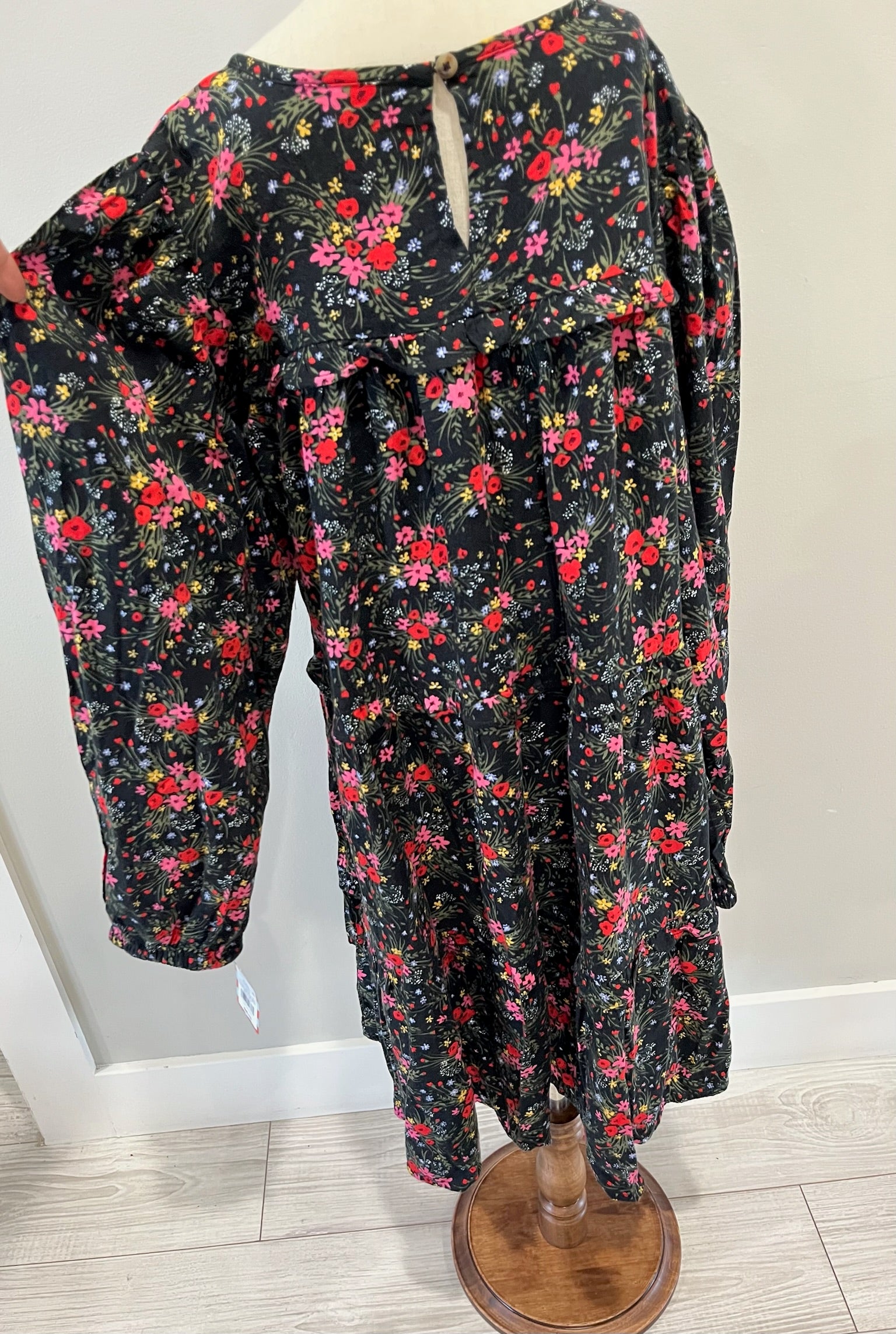 Girls Floral Long Sleeve Dress image 1