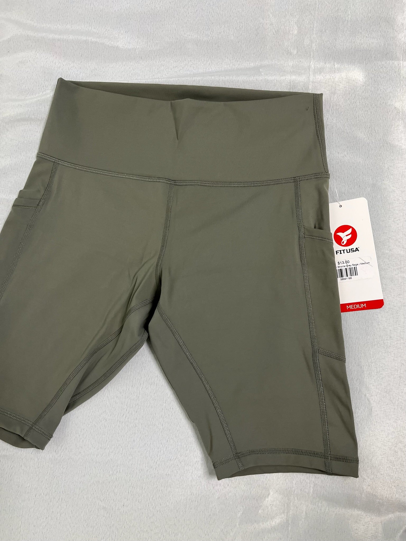 Women’s Green Exercise Shorts image 2