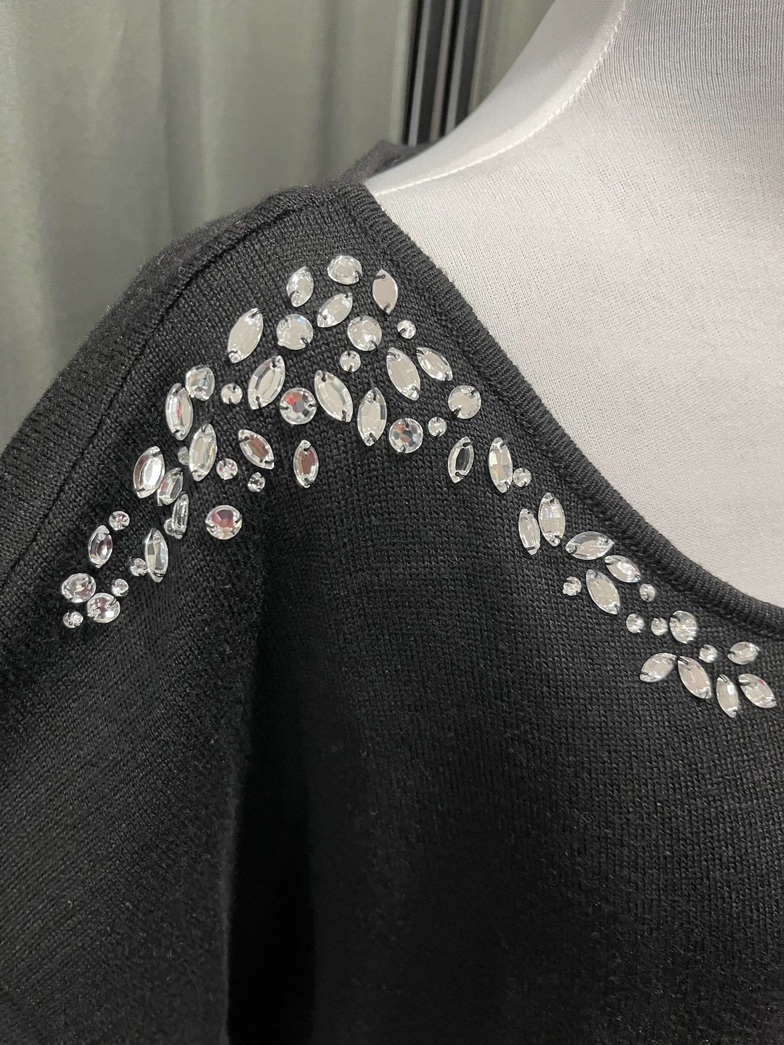 Black Shirt With Rhinestones image 1