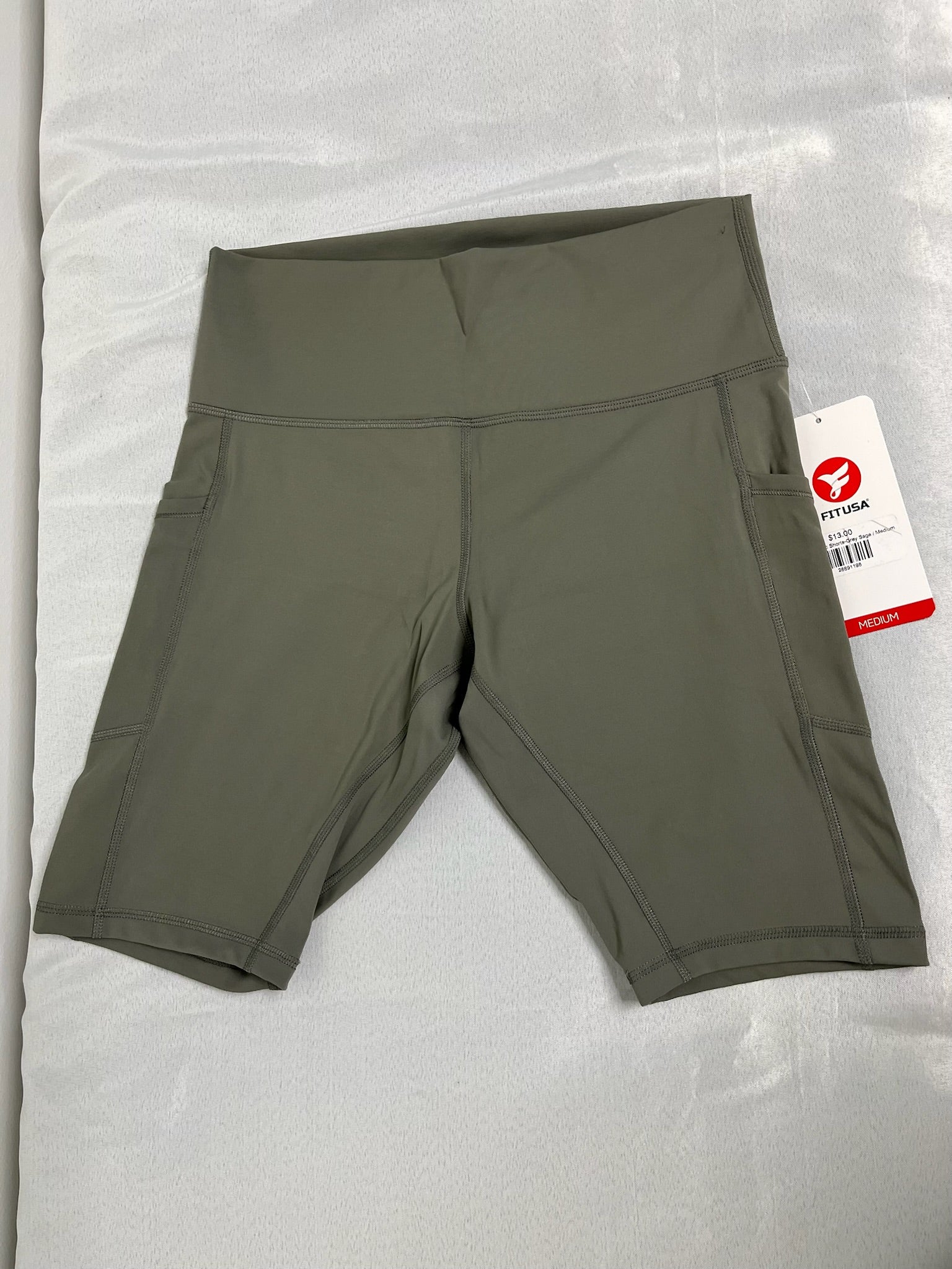 Women’s Green Exercise Shorts image 0