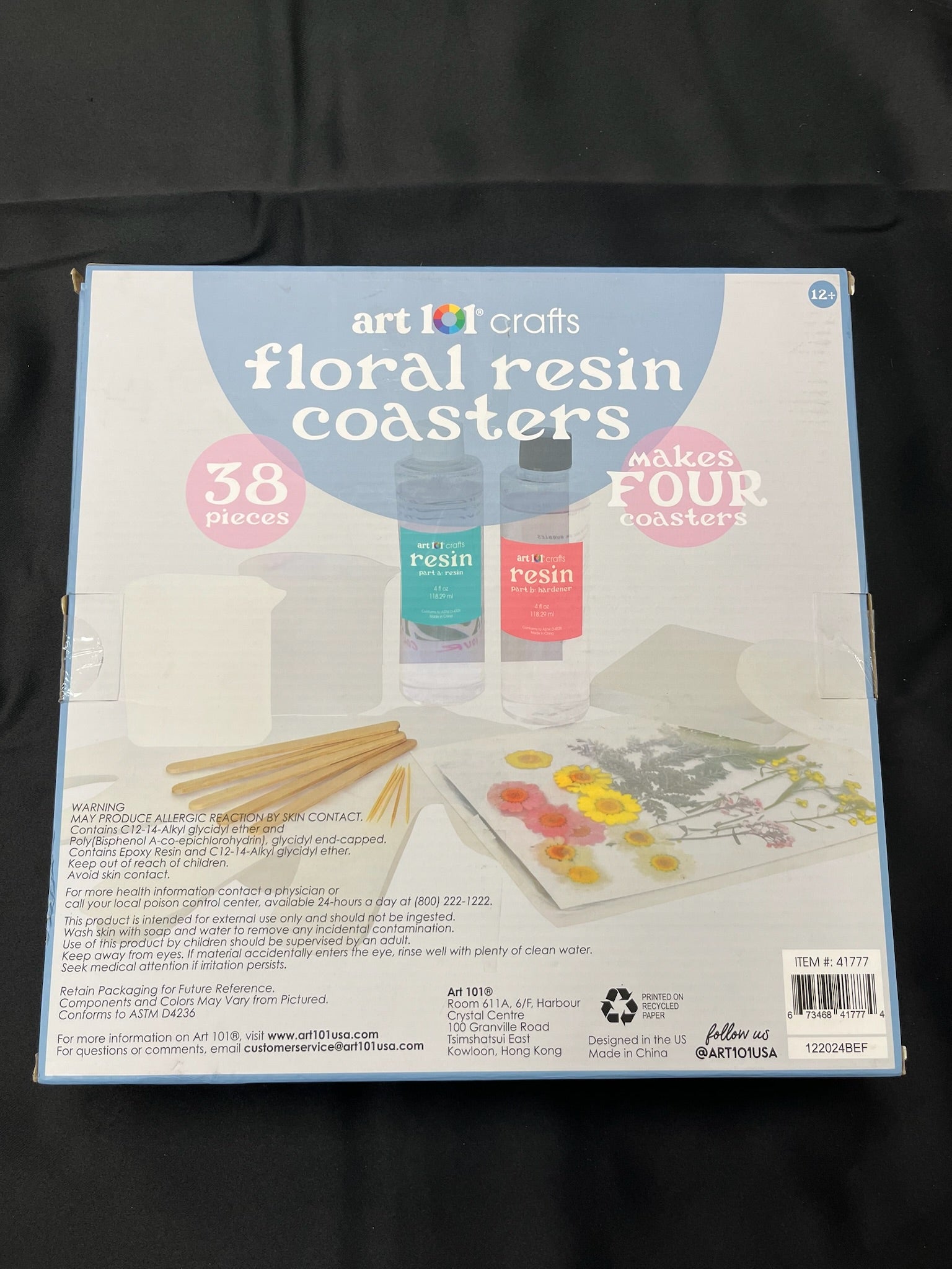 Floral Resin Coasters Kit