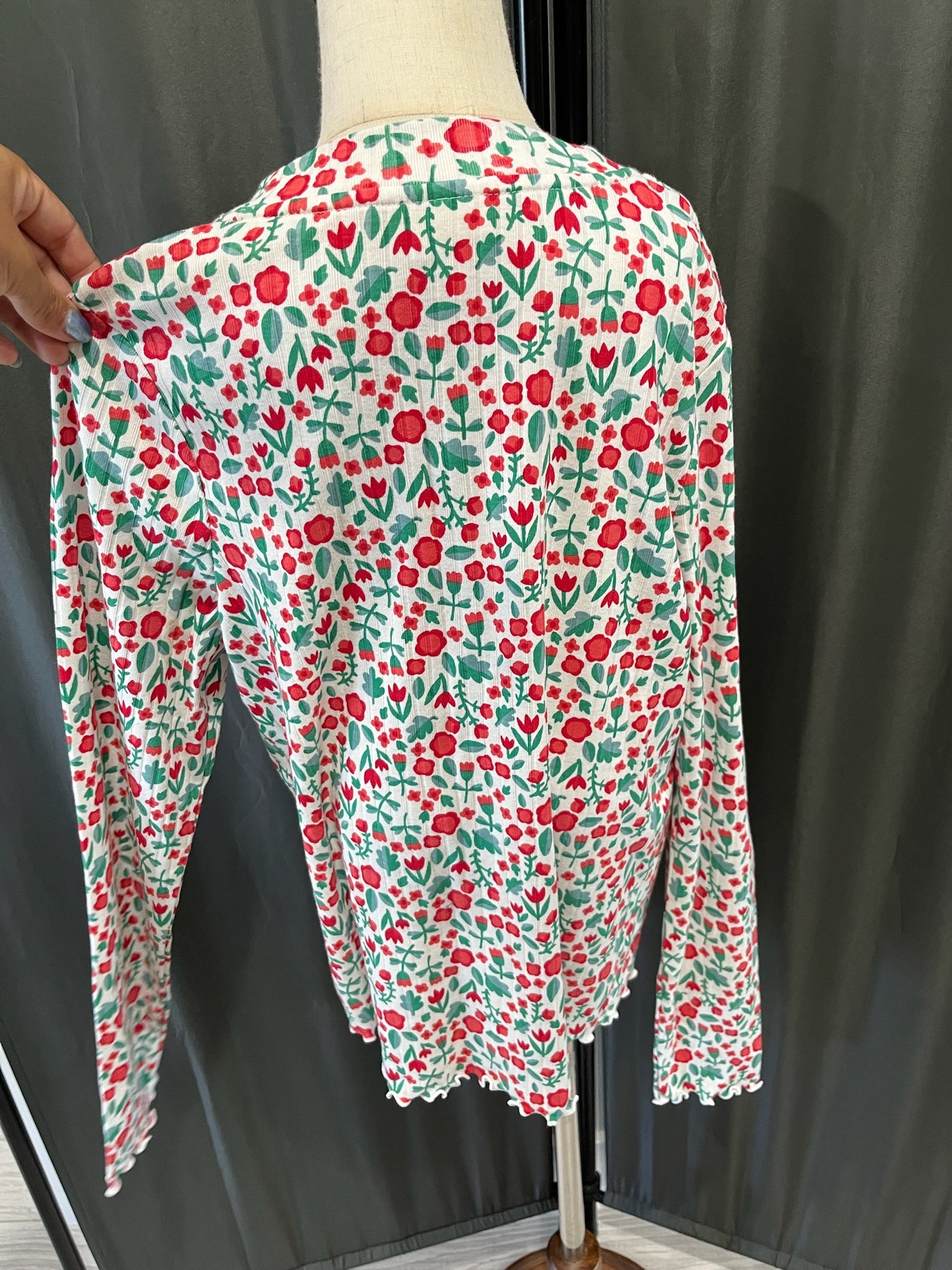 Girls Floral Long Sleeve Dress image 2
