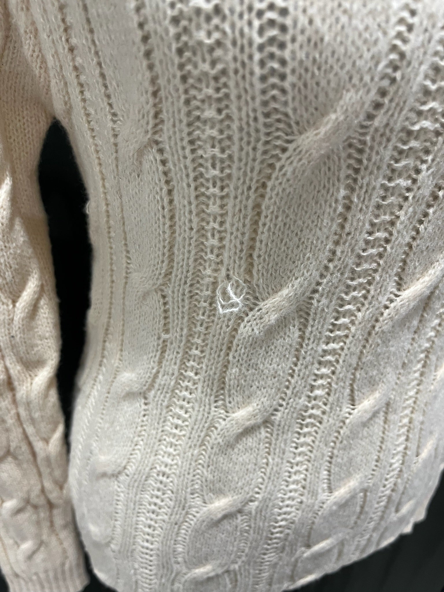 Cream Knitted Long Sleeve Shirt image 1