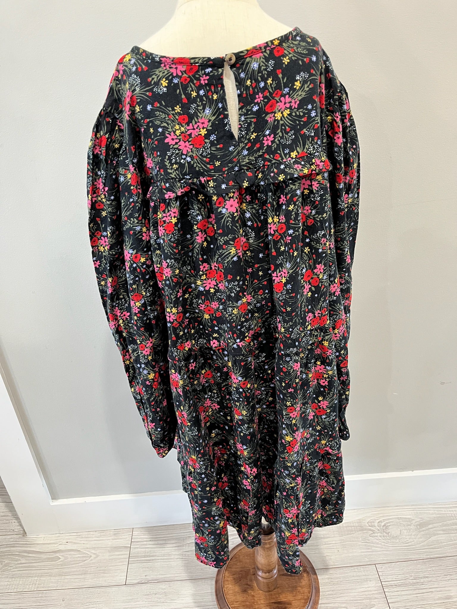 Girls Floral Long Sleeve Dress image 2
