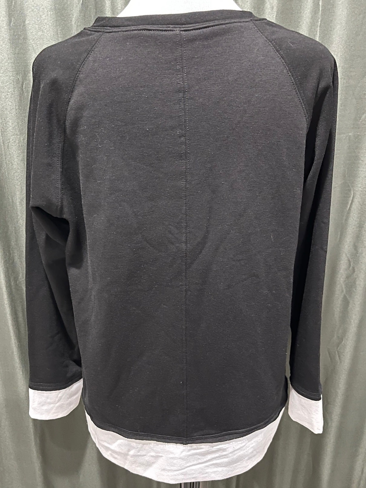 Black Sweater Shirt With White Trim image 2