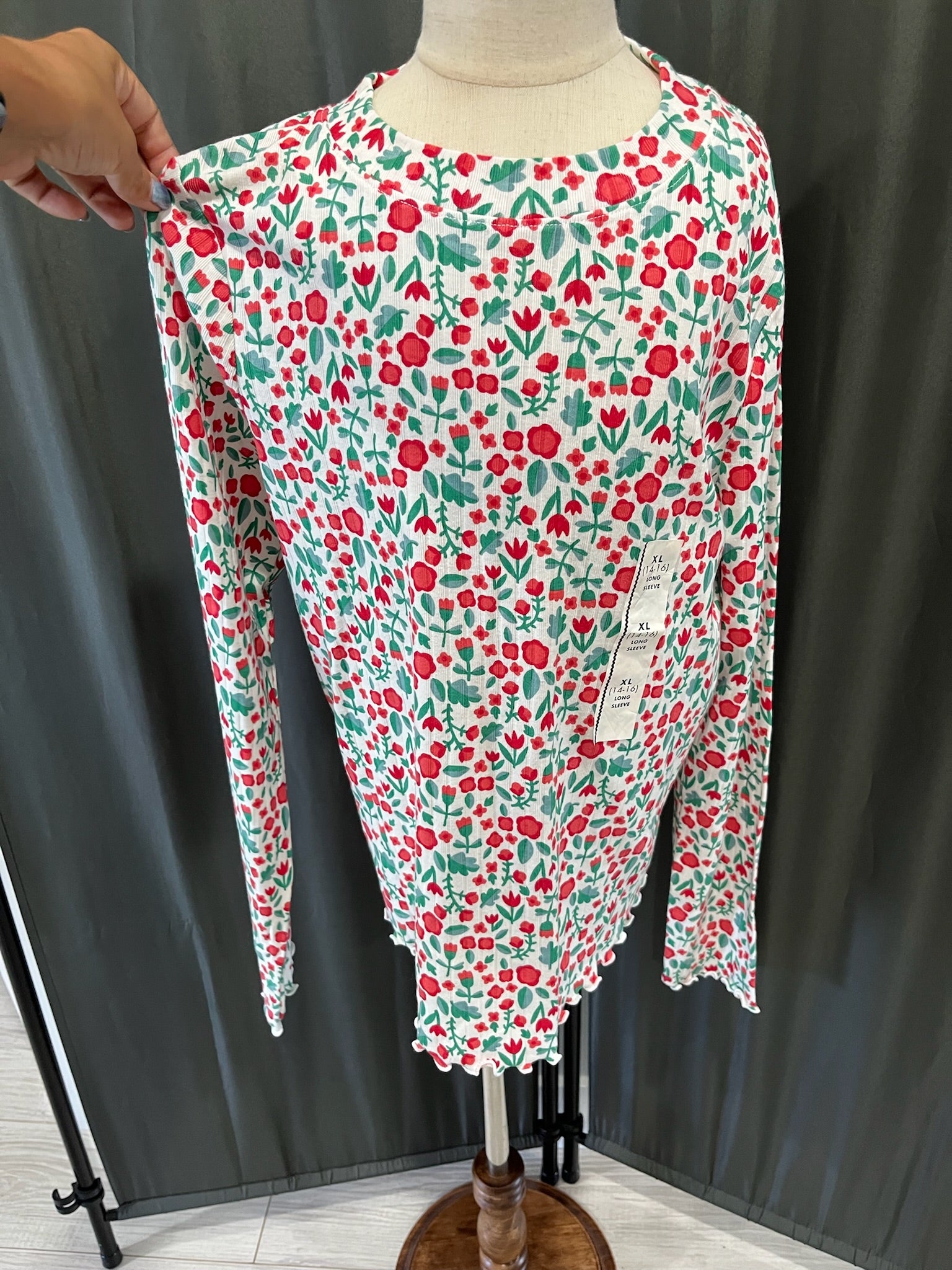 Girls Floral Long Sleeve Dress image 0