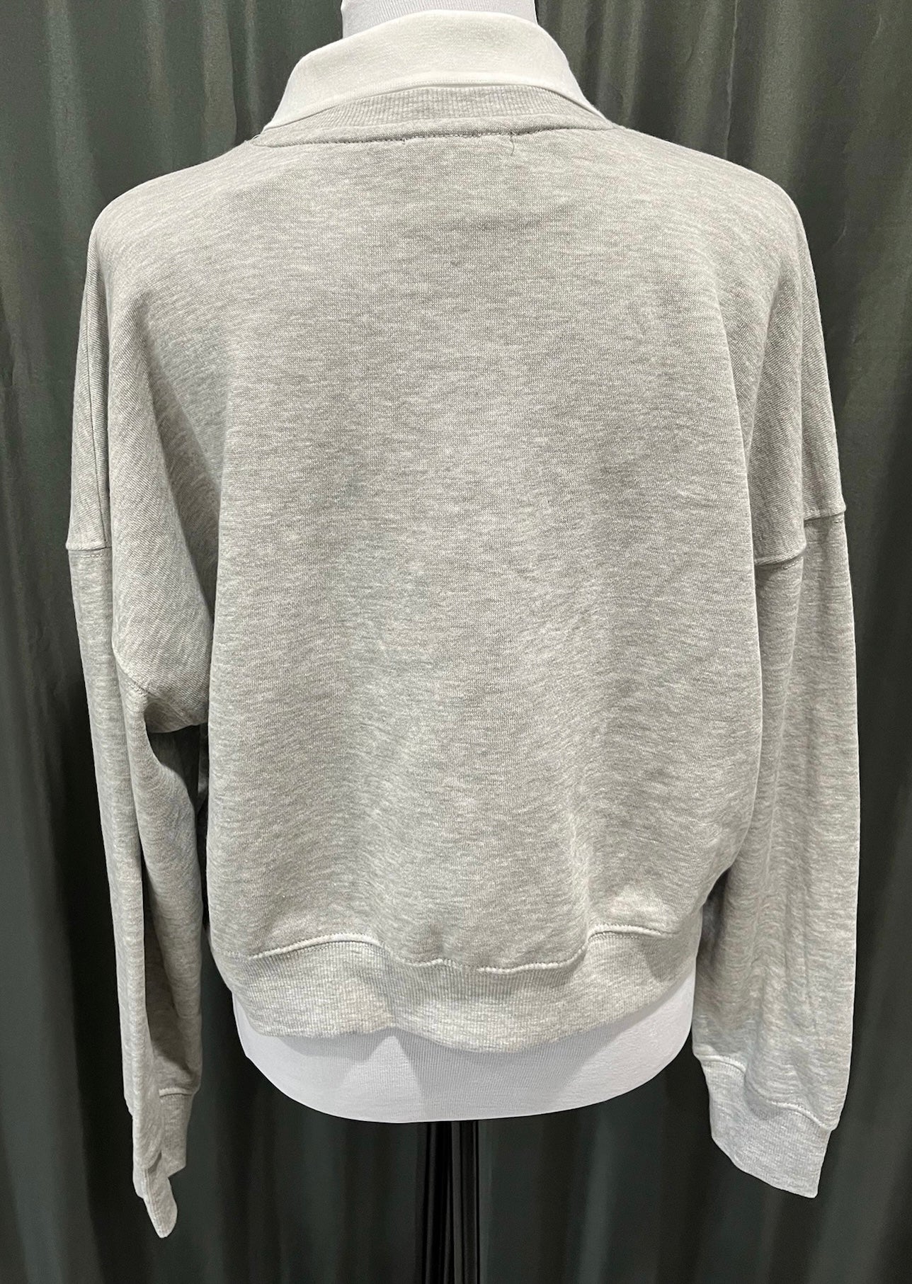 Grey Collared Sweater Shirt image 2