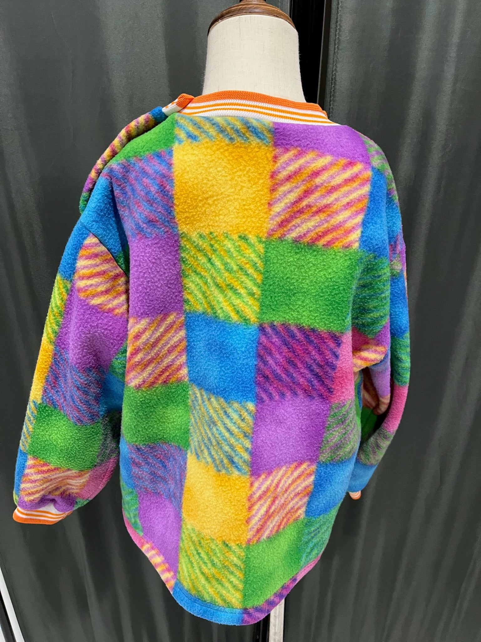 Girls Colorful Oversized Crewneck Sweater image 2