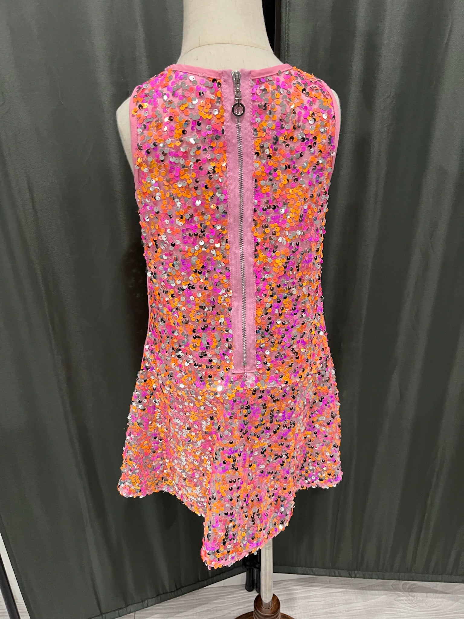 Girls Pink Sequin Dress image 2