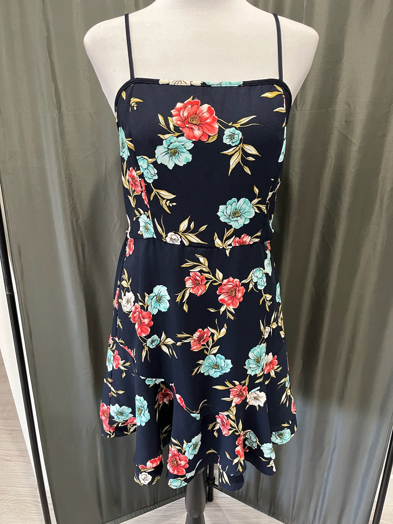 Women’s Blue Floral Dress image 0