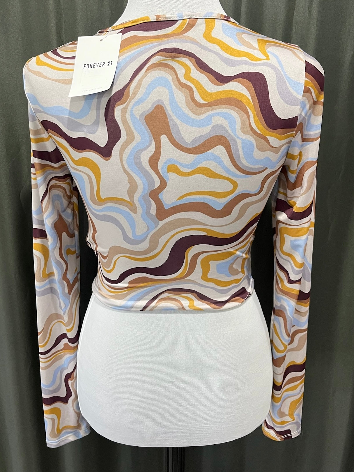 Women’s Long Sleeve Crop Top image 3