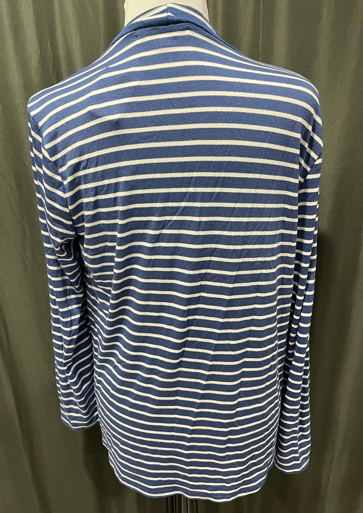 Blue & White Striped Cardigan  image 1