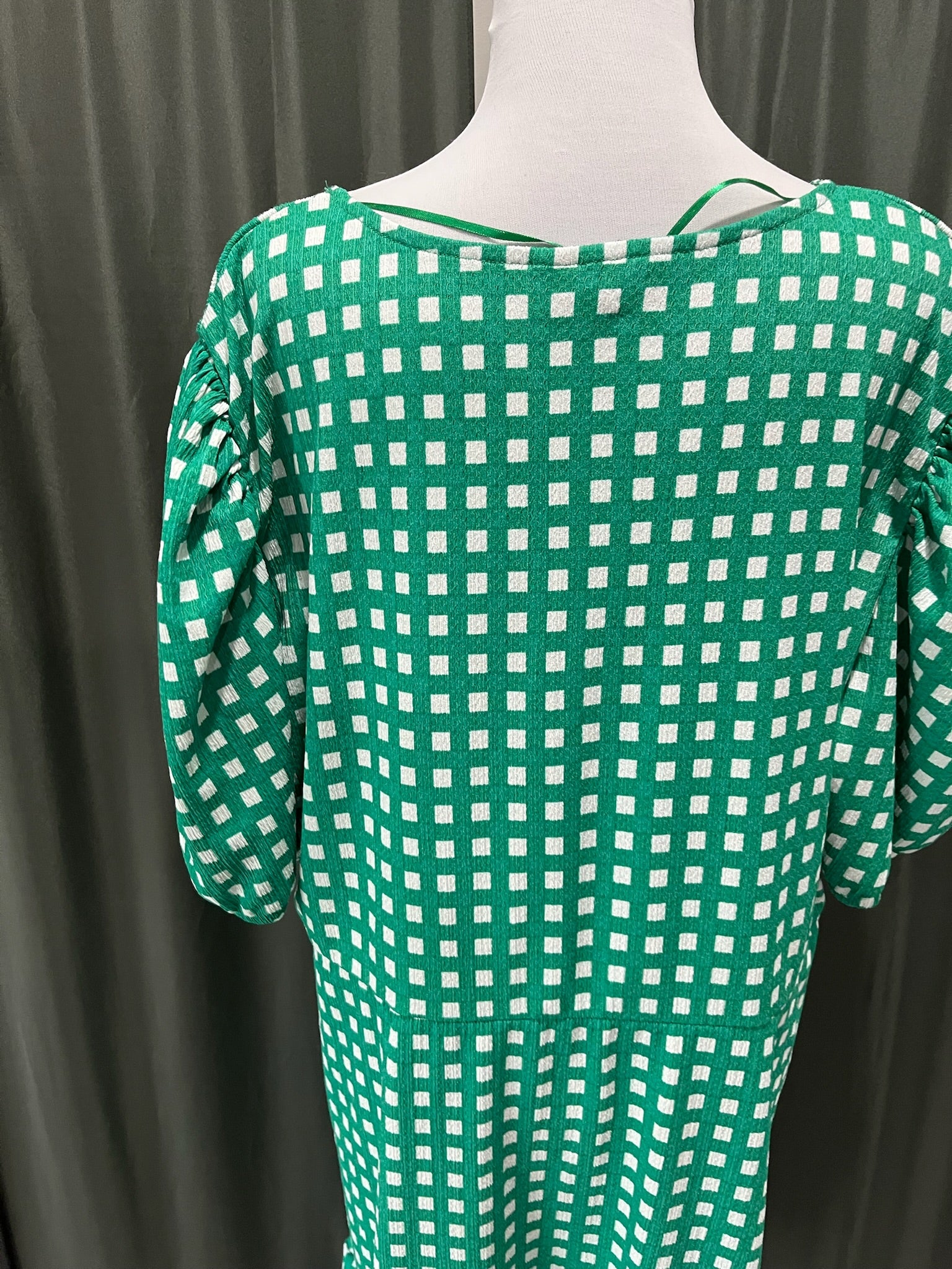 Women’s Green Checkered Dress image 3