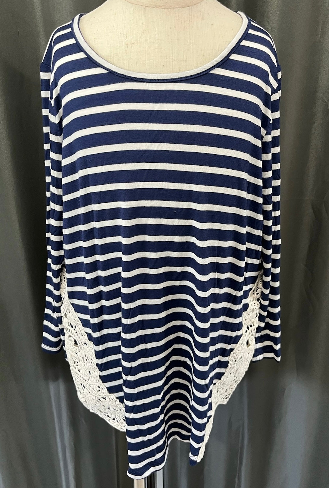 Girls Blue Striped Long Sleeve image 0