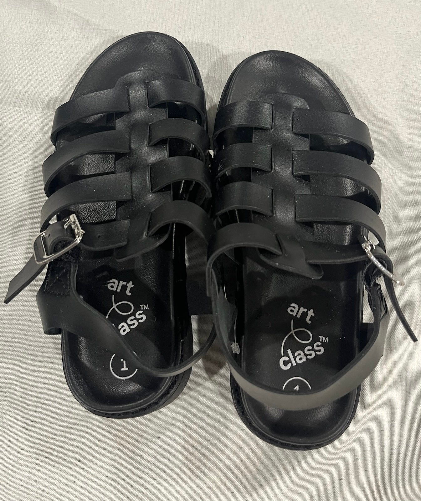 Girls Youth Black Platform Sandals image 1