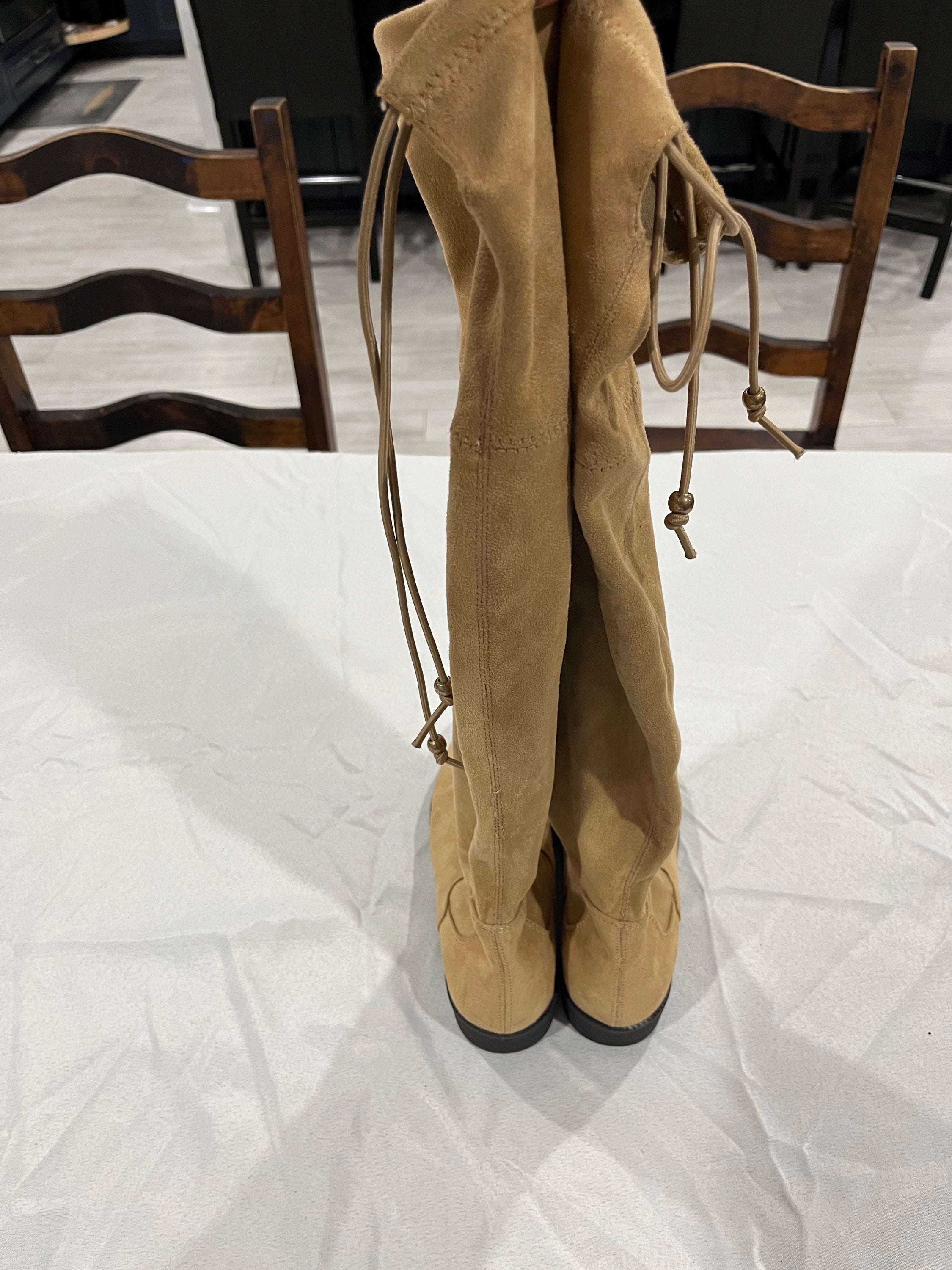 Tan Knee High Boots image 2