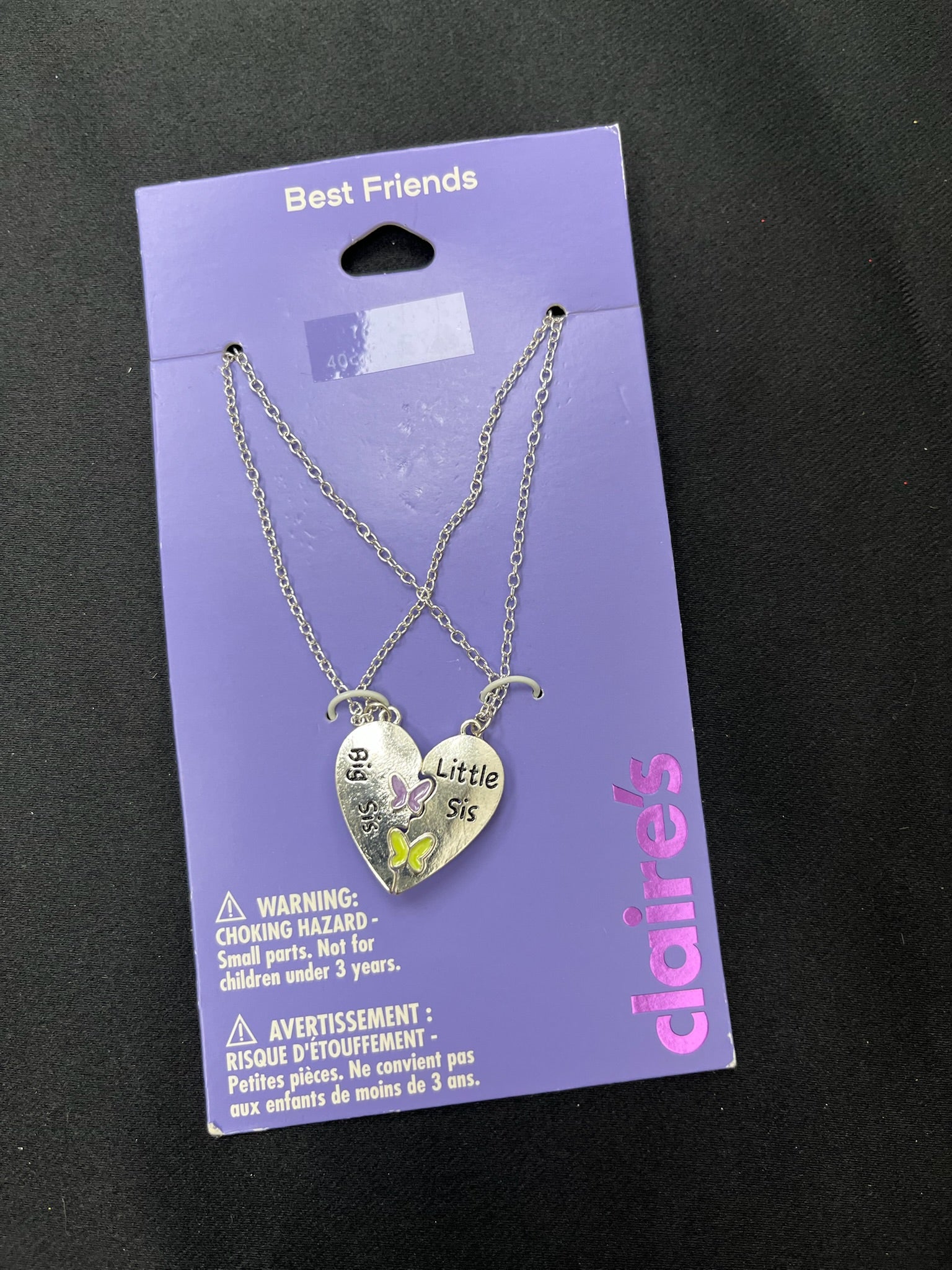 Two Piece Sisters Heart Necklace Set
