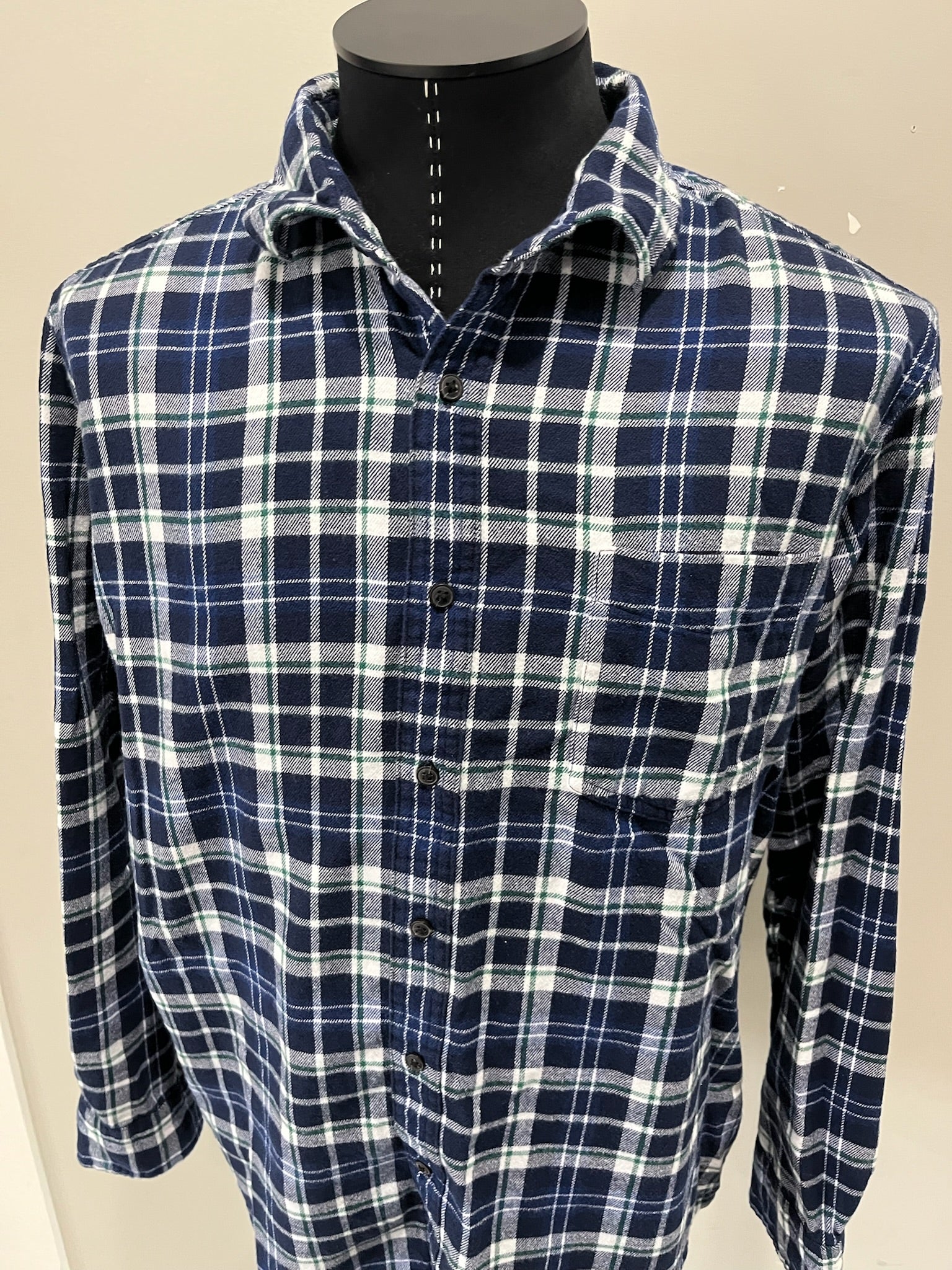 Men’s Blue Flannel Shirt image 2