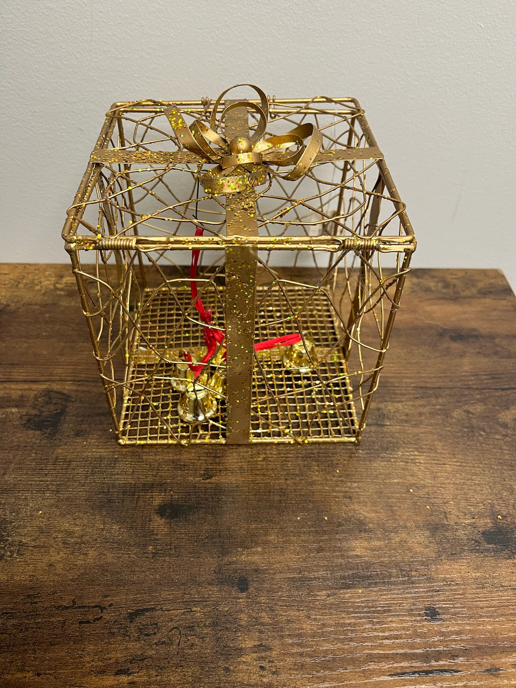 Gold Christmas Present/Gift Box Decoration