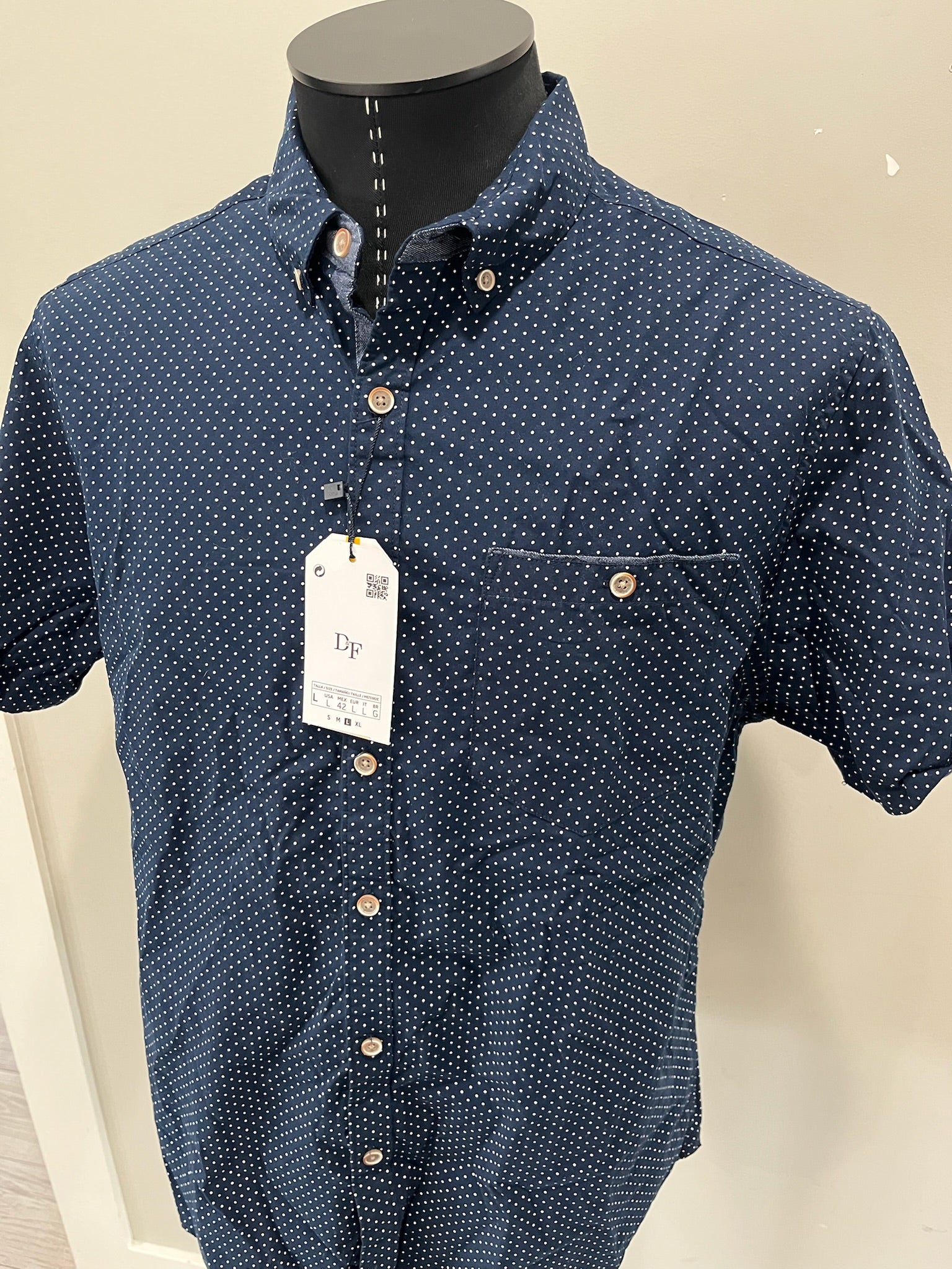 Men’s Blue Button Up Shirt image 2