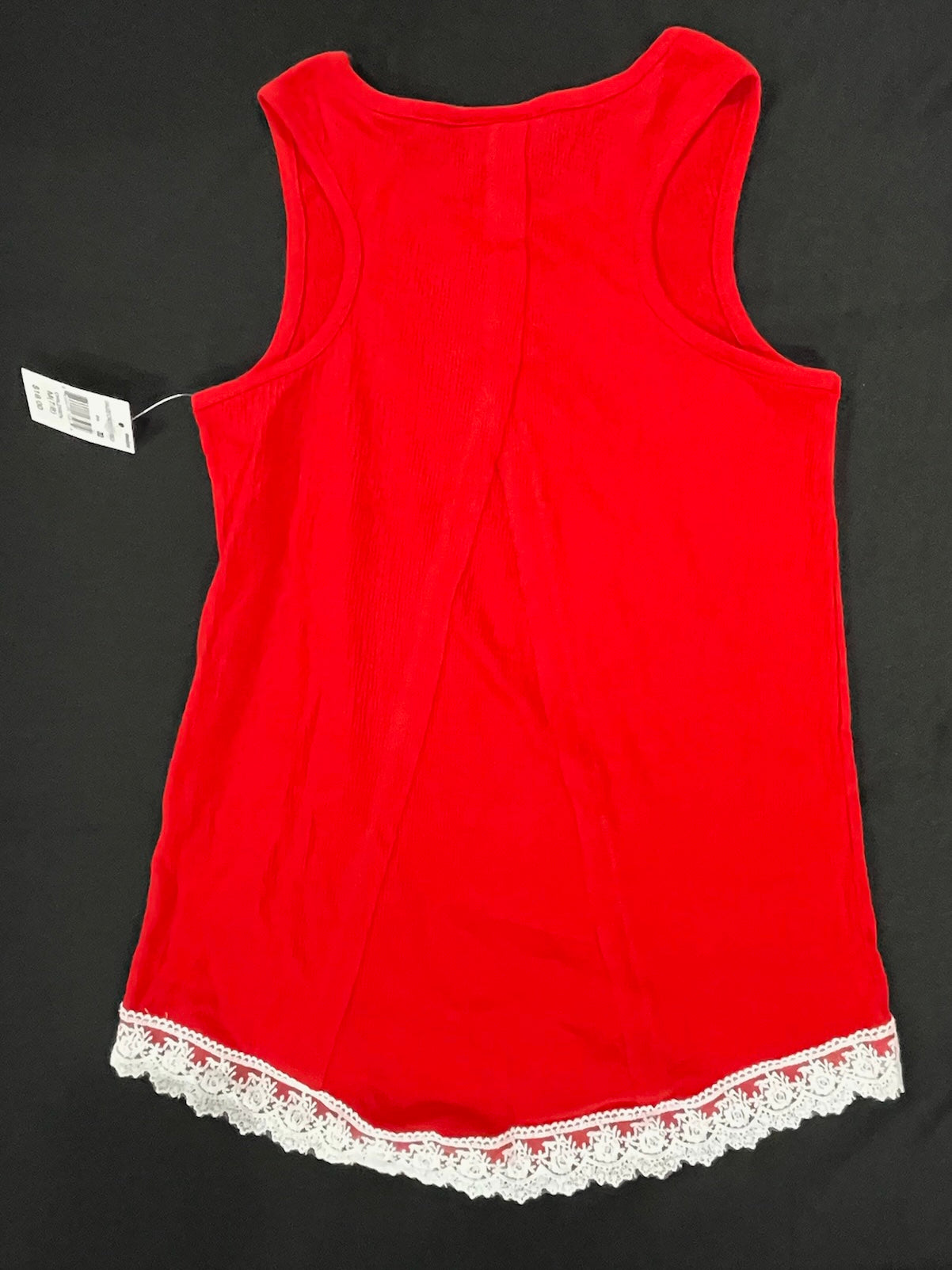 Red Tank Top With White Trim image 1