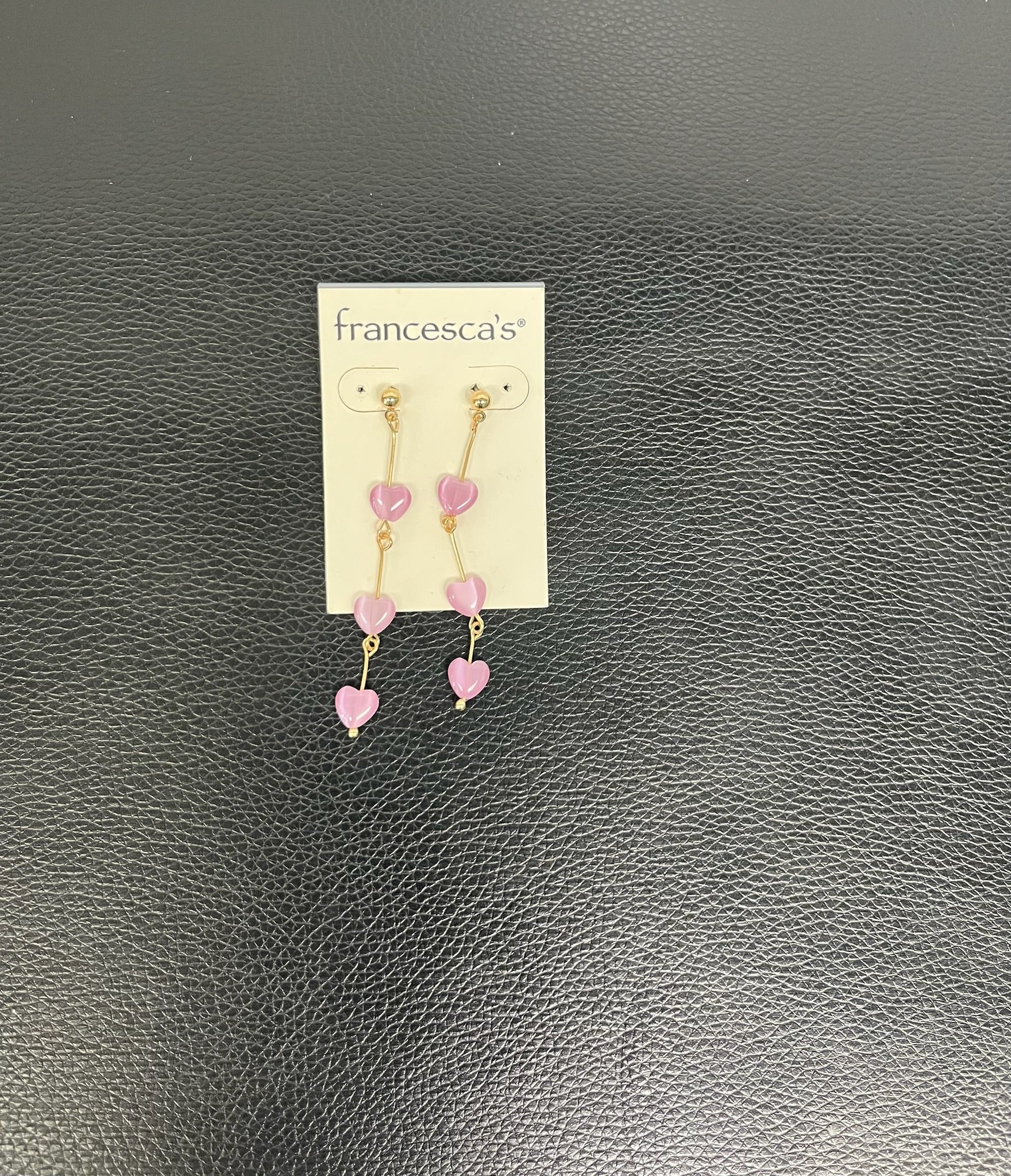 Purple Hearts Dangle Earrings image 0